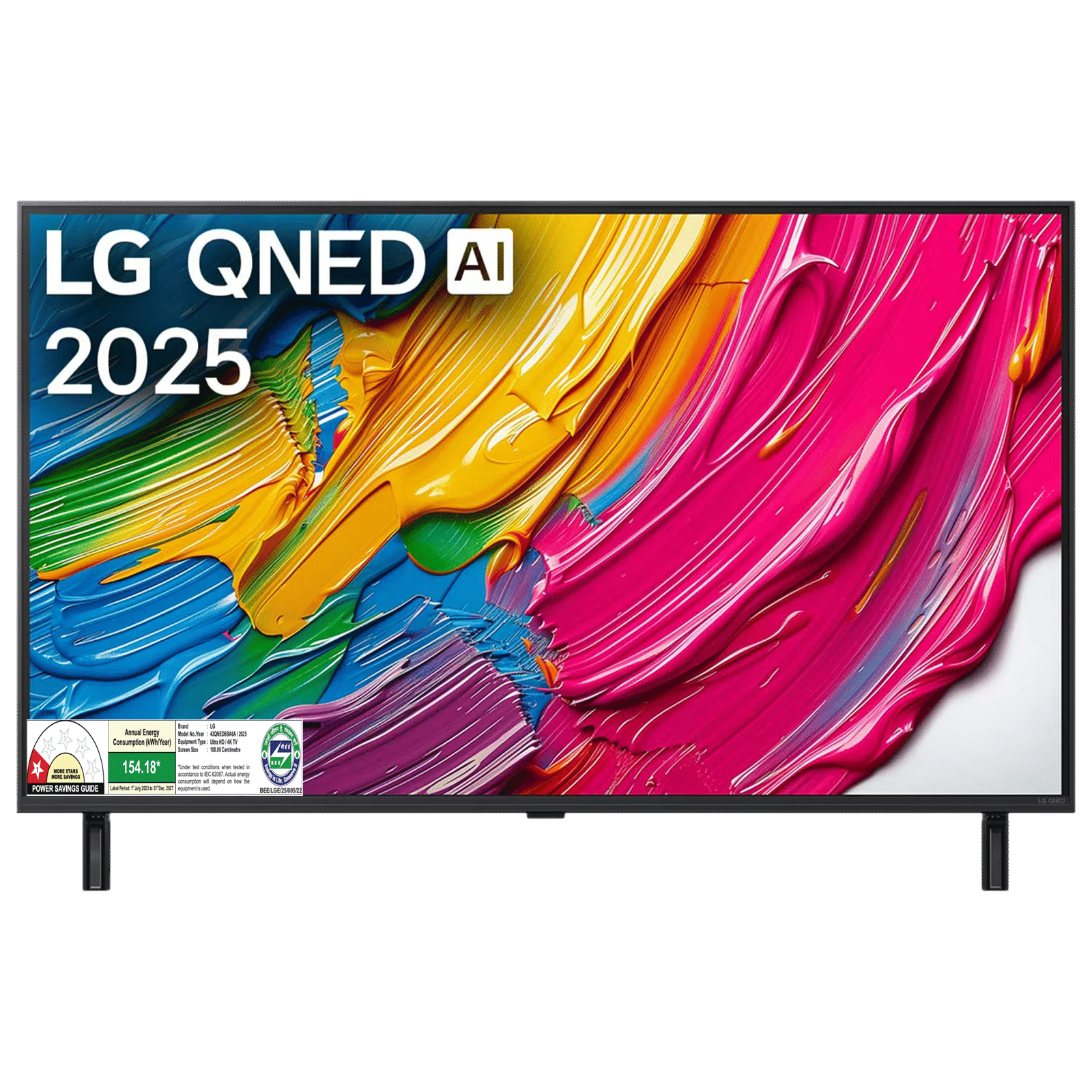 LG QNED 8BA 109 cm (43 inch) 1 Star QNED 4K Ultra HD Smart WebOS TV with Dolby Atmos (2025 Model)