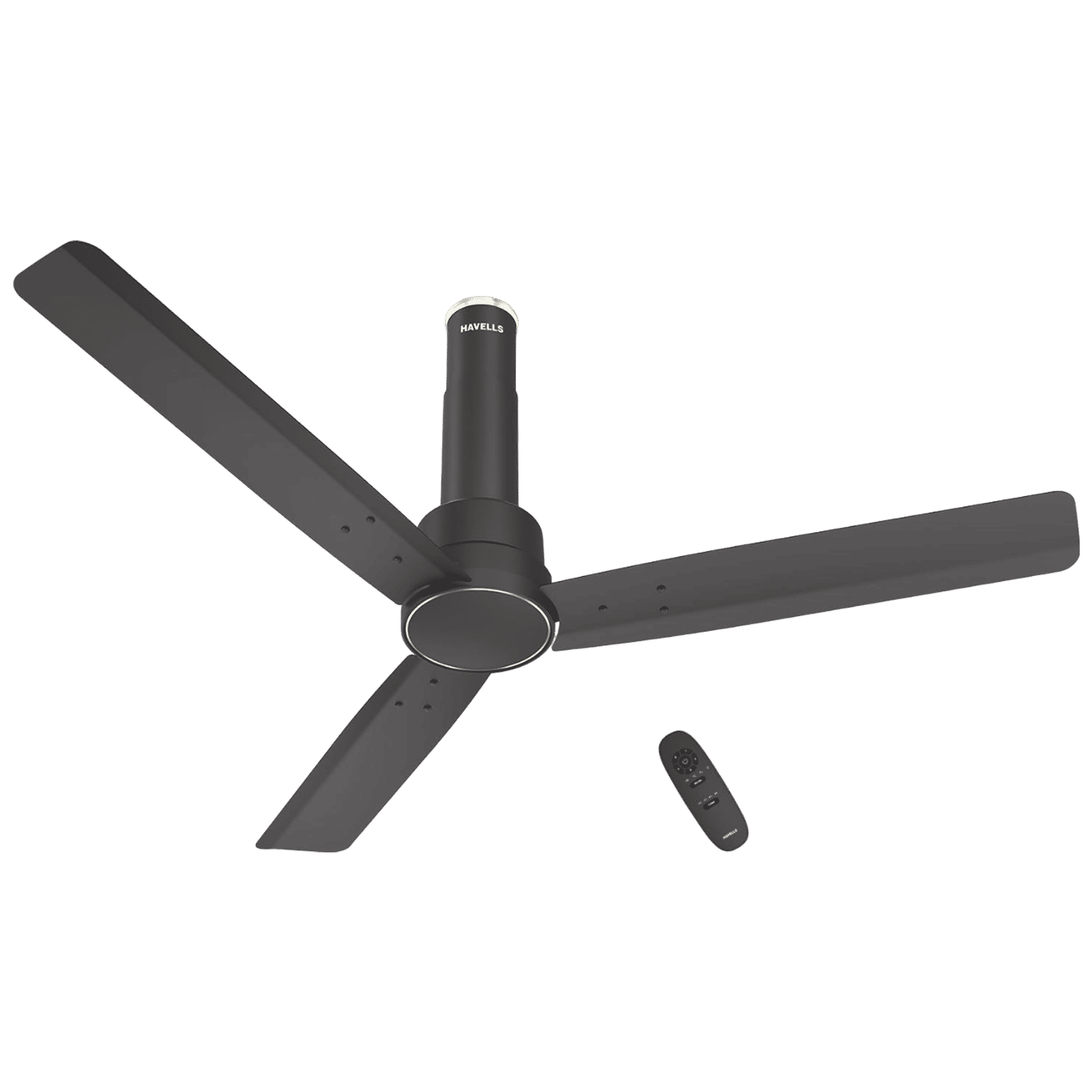 HAVELLS Elio 5 Star 1200mm 3 Blade BLDC Motor Ceiling Fan with Remote (Wood Finished Blades, Smoke Brown)