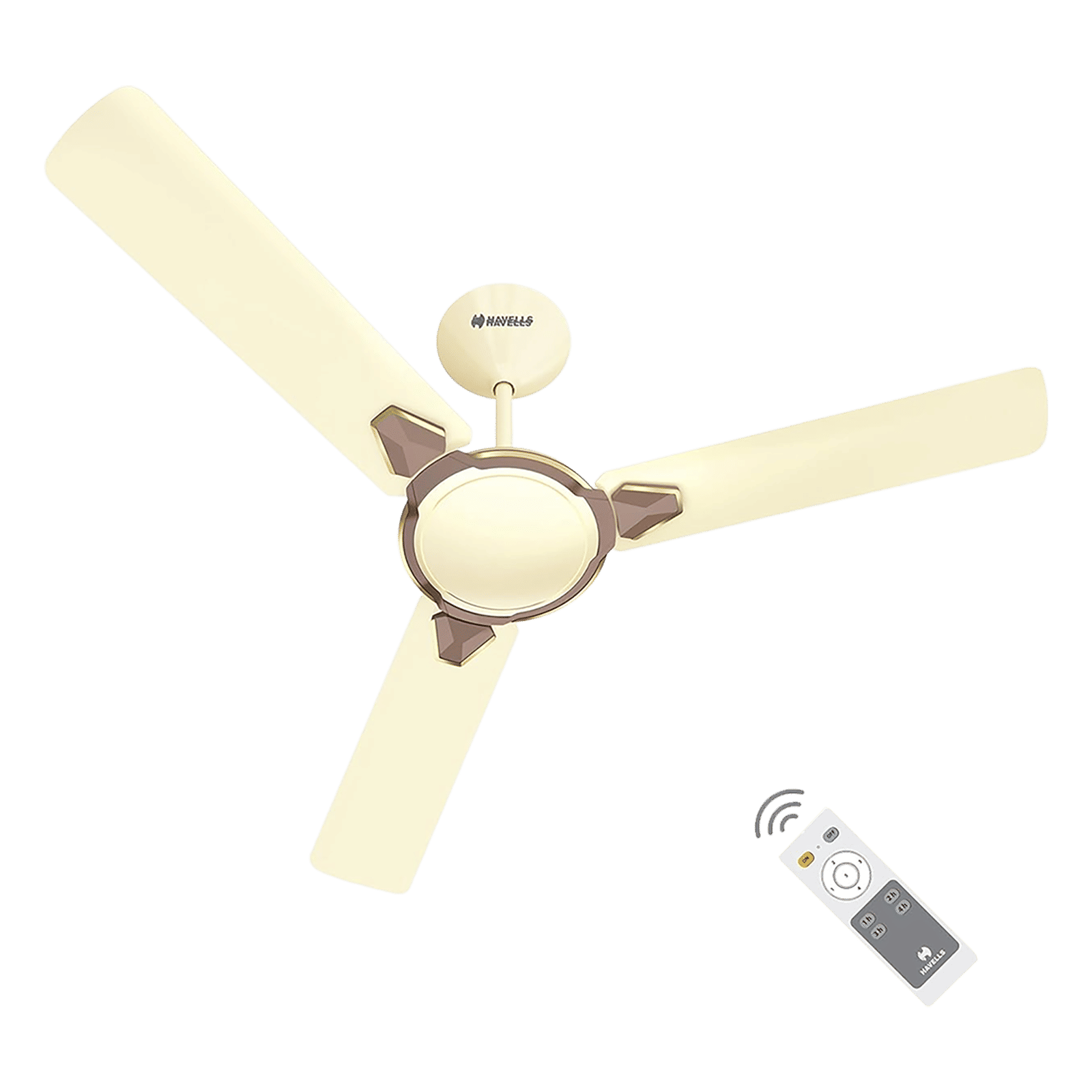 HAVELLS Equs 5 Star 1200mm 3 Blade BLDC Motor Ceiling Fan with Remote (Inverter Technology, Bianco Bronze)