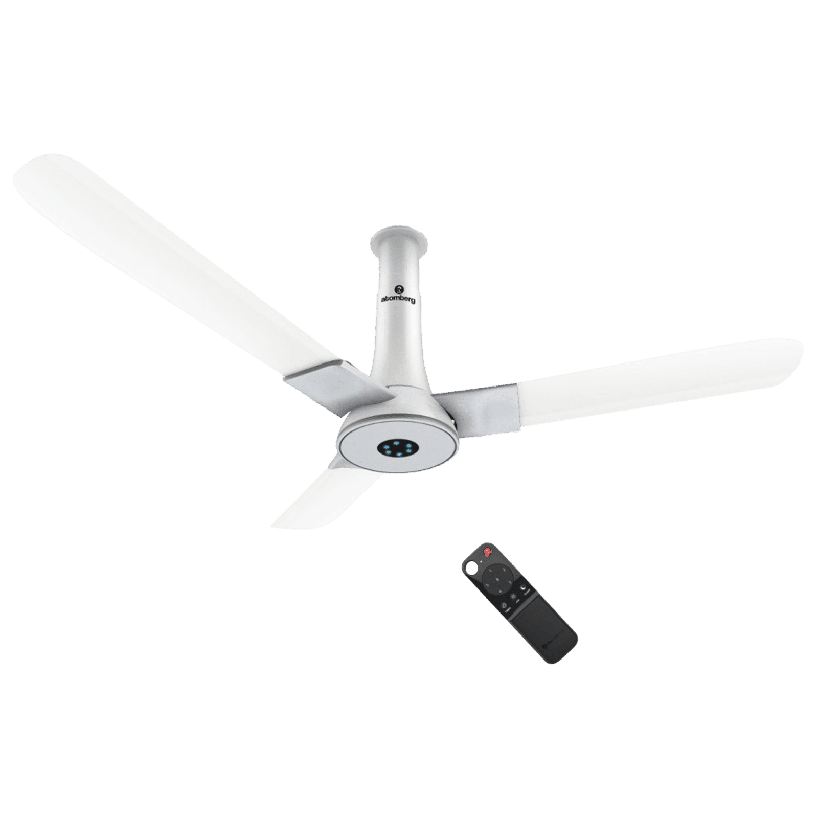 atomberg Studio Smart Plus 5 Star 1200mm 3 Blade BLDC Motor Smart Ceiling Fan with Remote (LED Speed Indicator, Marble White)
