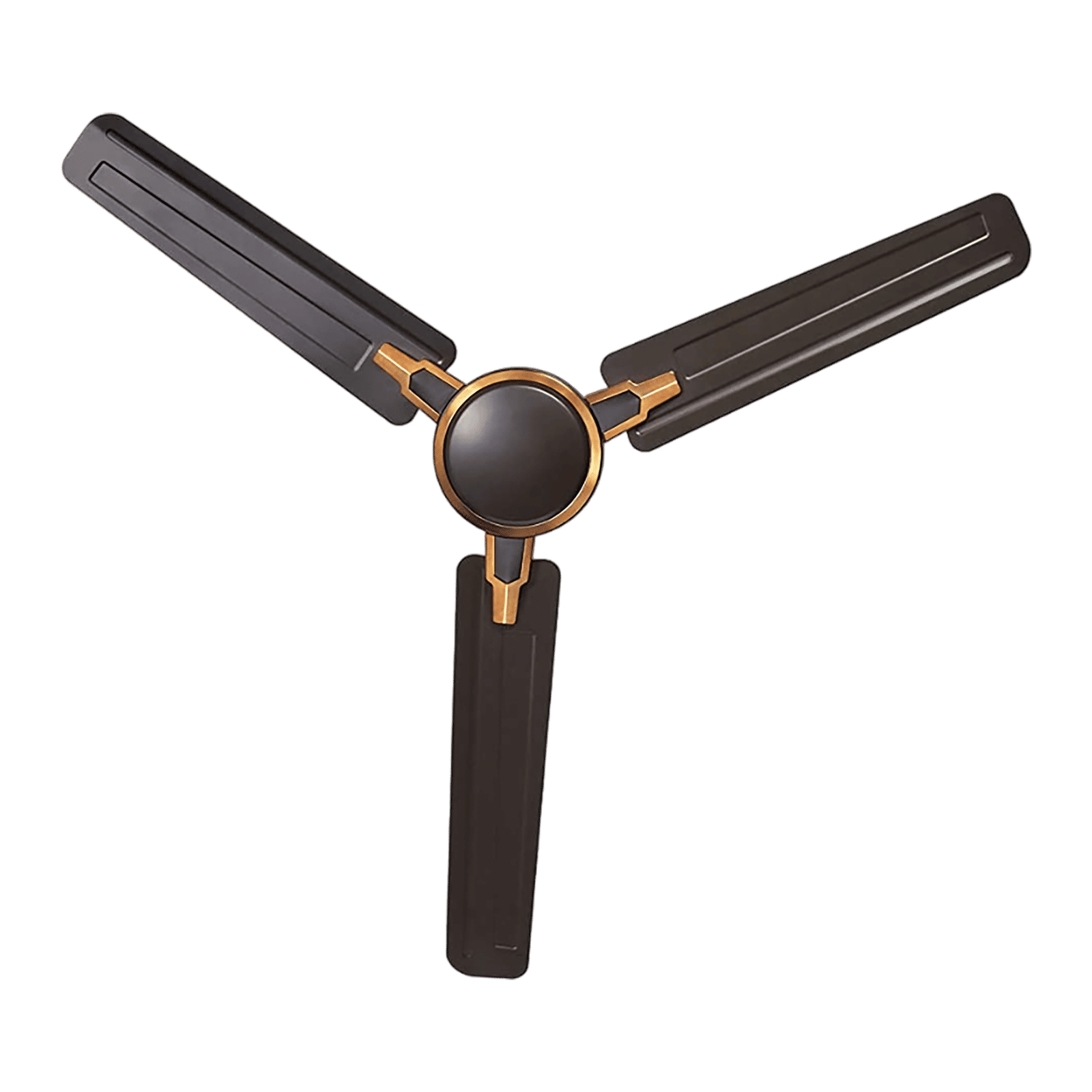 USHA Racer Chrome 1200mm 3 Blade Copper Motor Ceiling Fan (High Air Delivery, Smoke Brown)