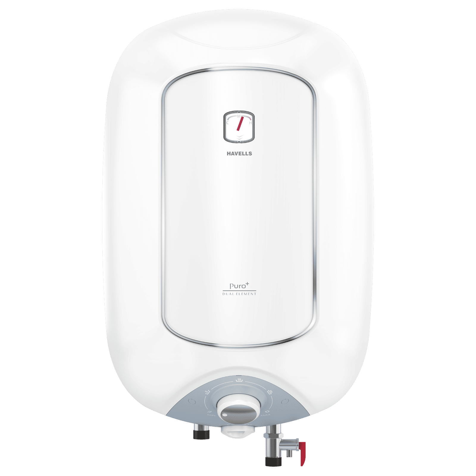 HAVELLS Puro Plus 25 Litre 4 Star Vertical Storage Geyser with High Density PUF Insulation (White)