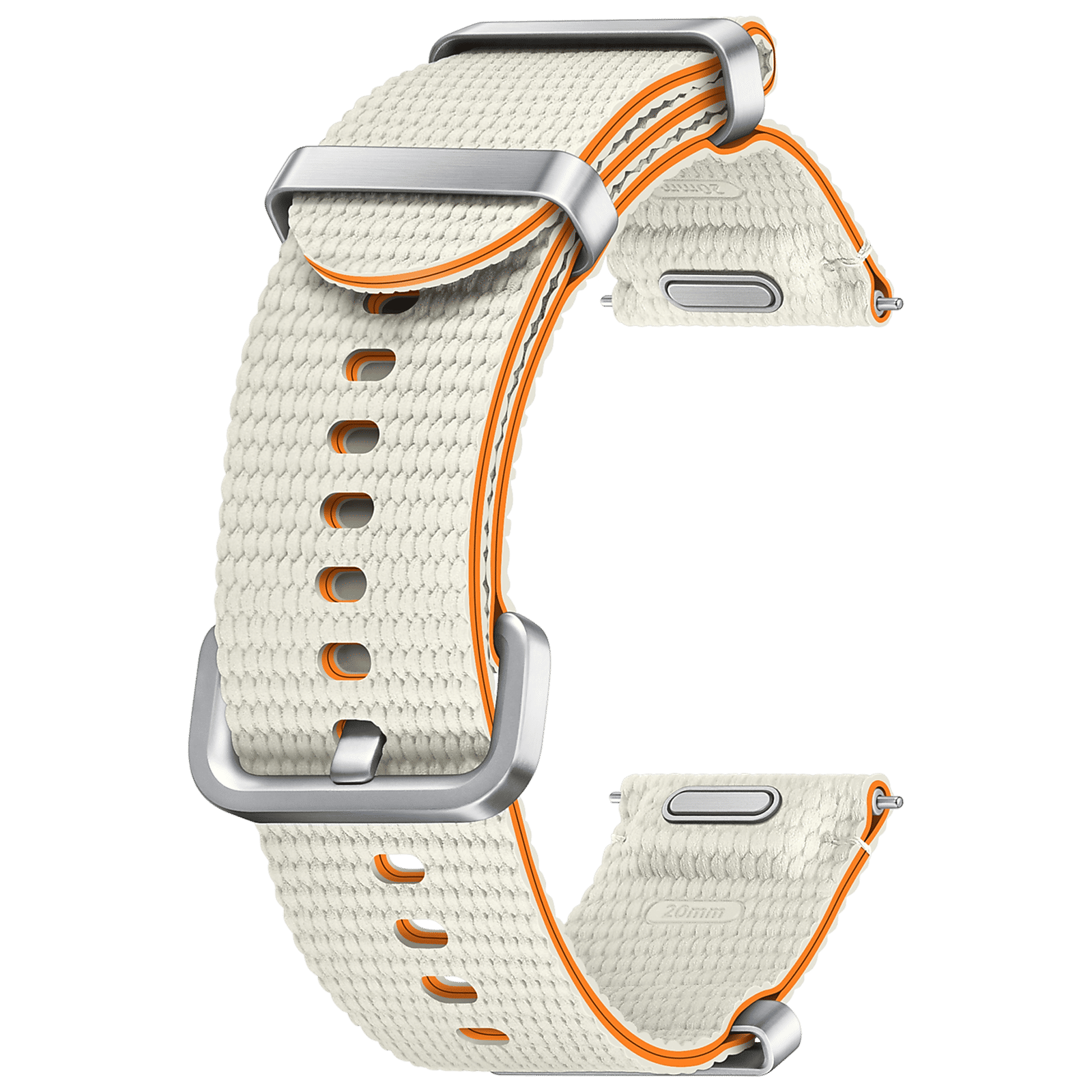 SAMSUNG ET-SOL30SWEGIN HNBR, SUS, Athleisure Band for SAMSUNG Galaxy Watch7, Watch4, Watch4 Classic, Watch5, Watch 5 Pro, Watch6 & Watch6 Classic (S/M) (Fashionable Band, Cream)