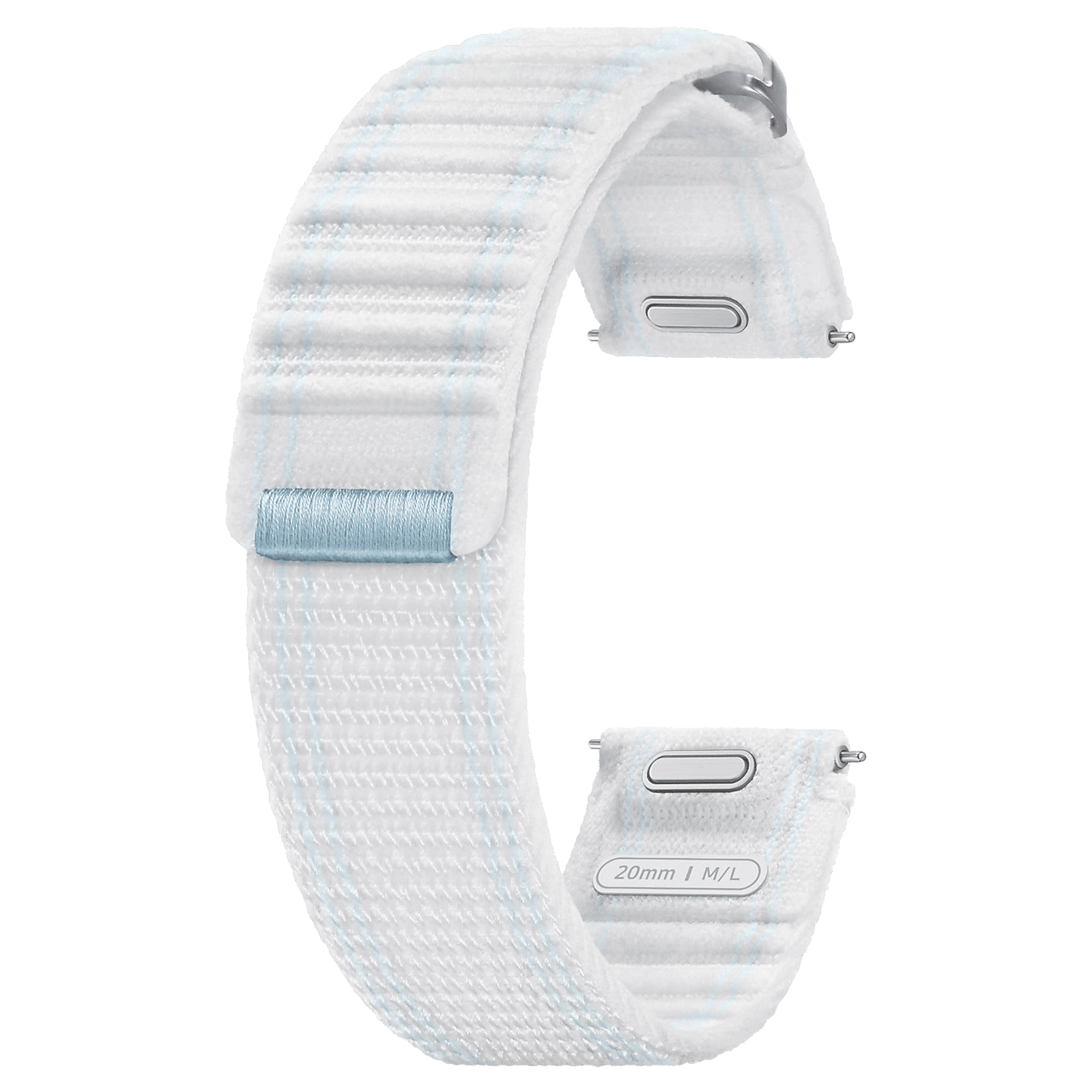 SAMSUNG ET-SVL31LWEGIN Nylon Fabric Band for SAMSUNG Galaxy Watch7, Watch4, Watch4 Classic, Watch5, Watch 5 Pro, Watch6 & Watch6 Classic (M/L) (Effortless Style, Blue White)