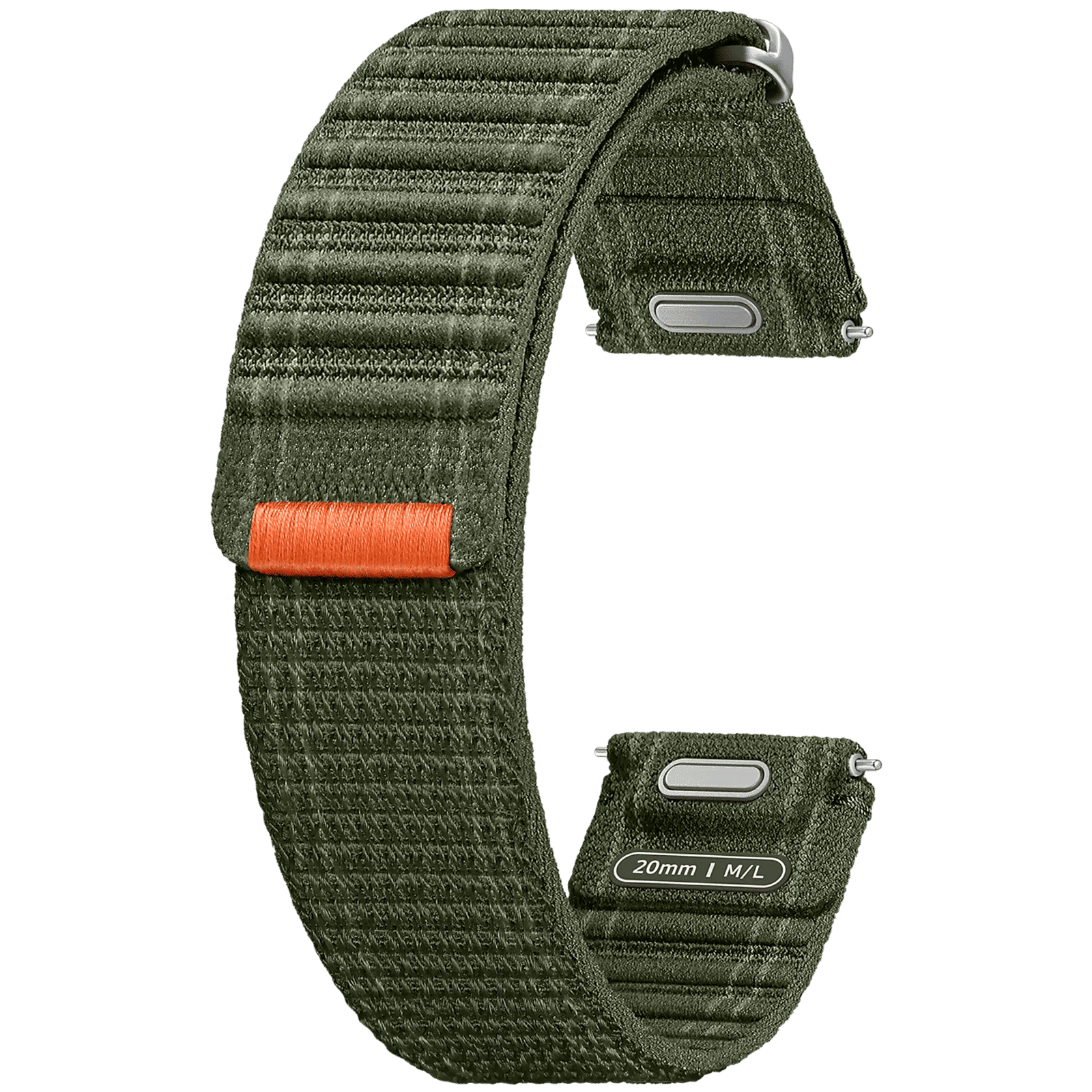 SAMSUNG ET-SVL31LKEGIN Nylon Fabric Band for SAMSUNG Galaxy Watch7, Watch4, Watch4 Classic, Watch5, Watch 5 Pro, Watch6 & Watch6 Classic (M/L) (Effortless Style, Green)