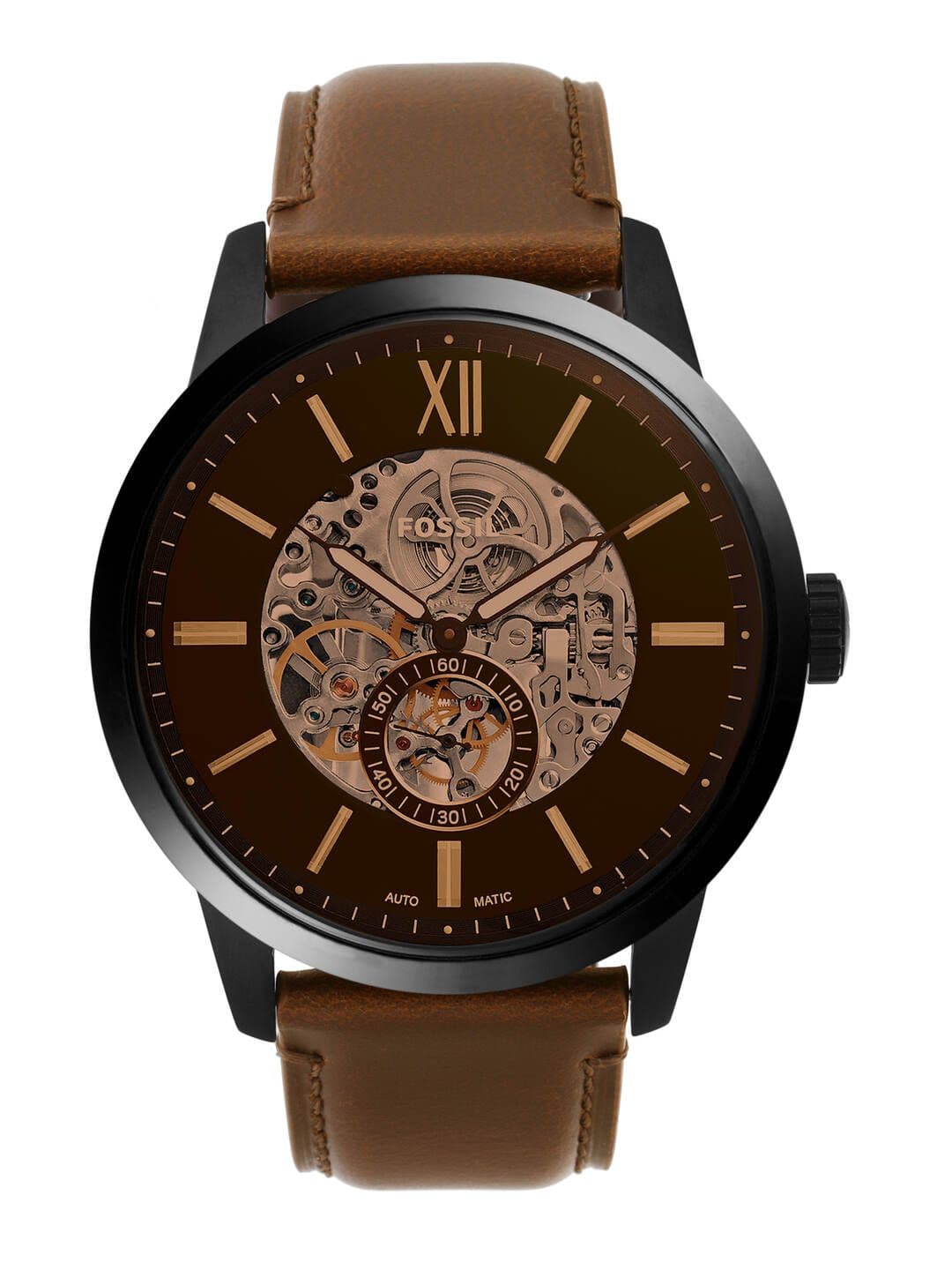 Fossil Fossil Men Brown Skeleton Analogue Watch ME3155