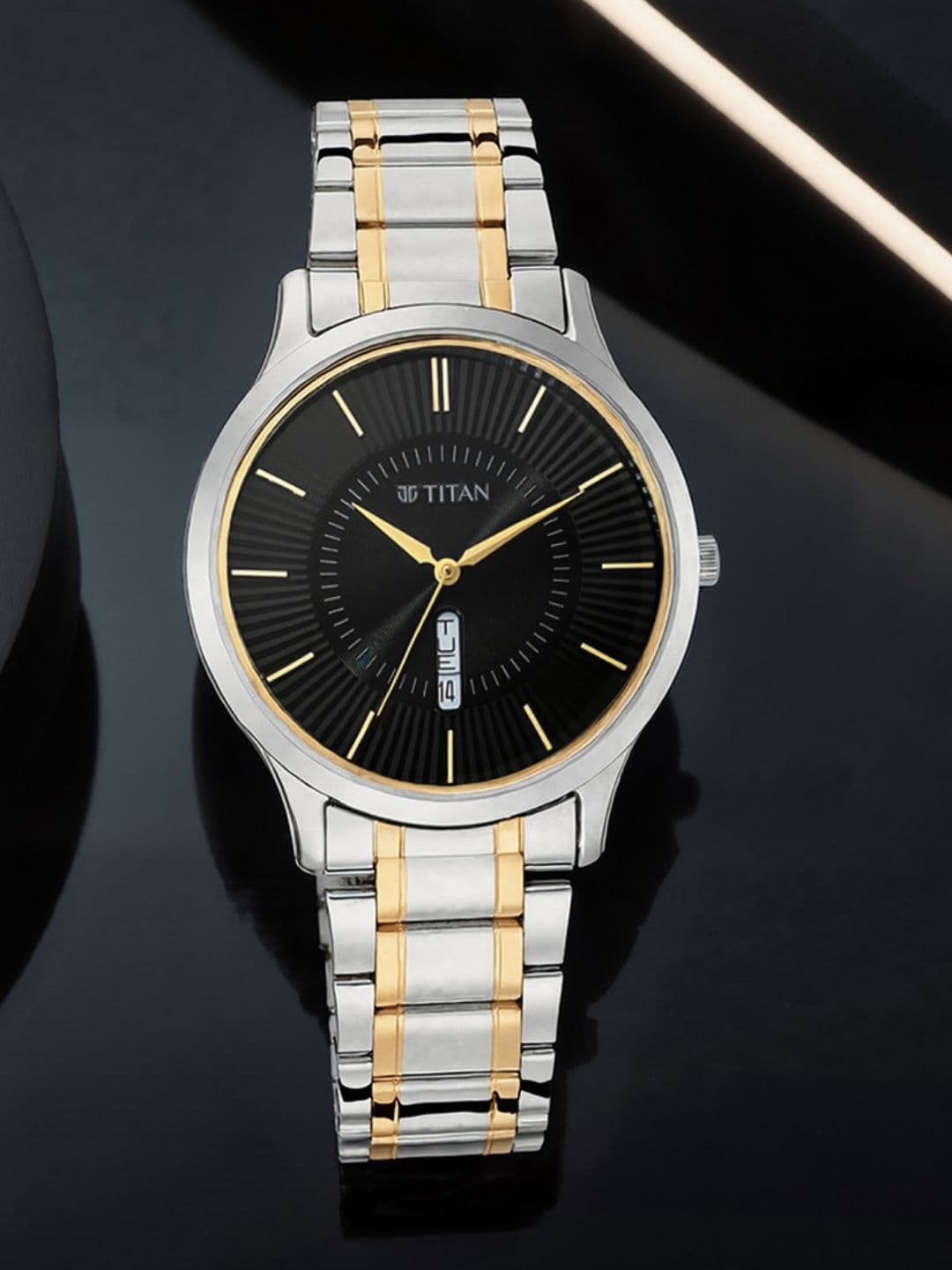 Titan Titan Lagan Quartz Analog With Black Dial Watch For Men - Ns1845bm01