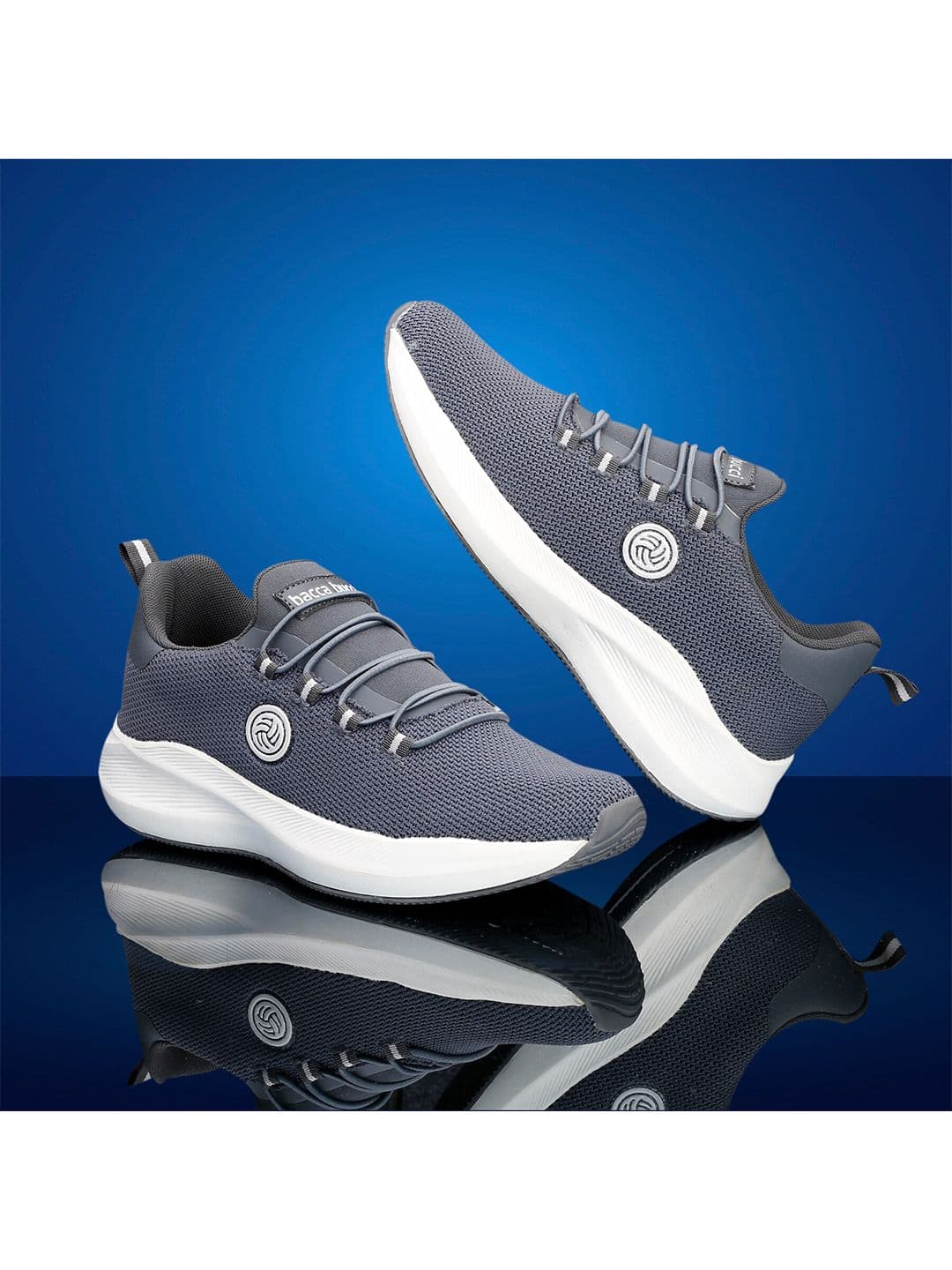 bacca bucci bacca bucci Women Grey & White Mesh Non-Marking Running Shoes