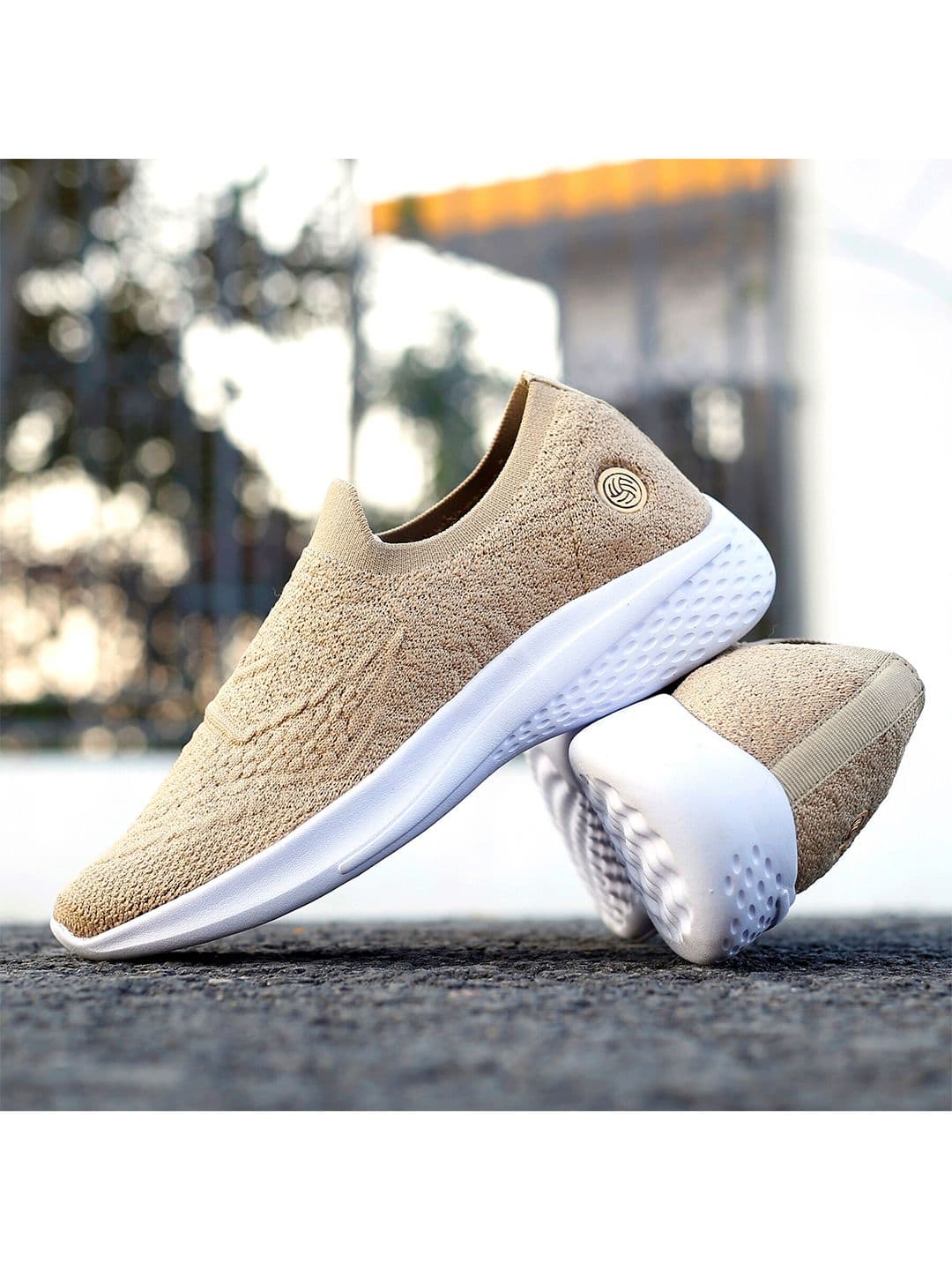 bacca bucci bacca bucci Women Beige Mesh Running Non-Marking Shoes