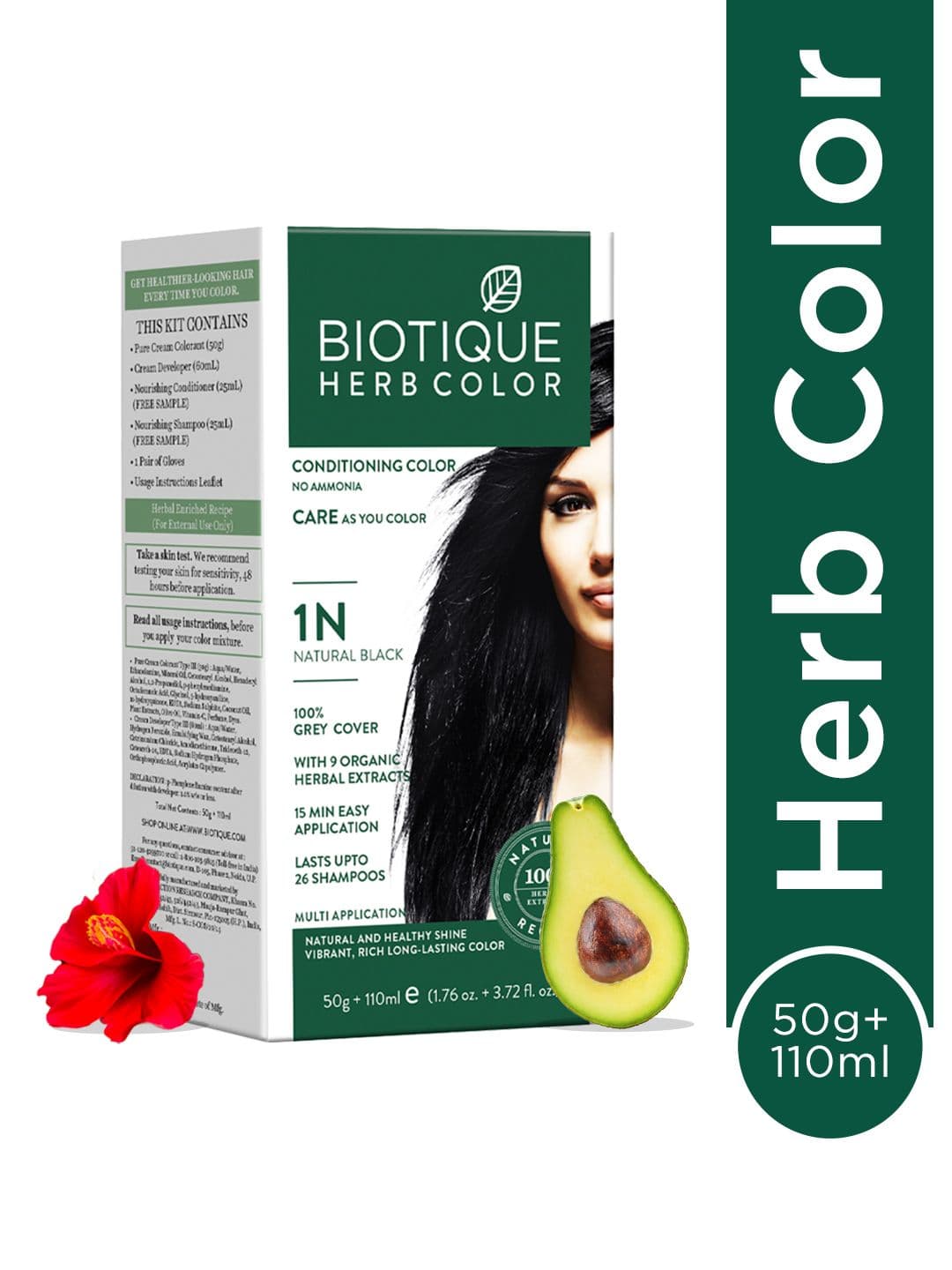 Biotique Biotique Unisex Hair Conditioning Herbcolor - Natural Black 1N
