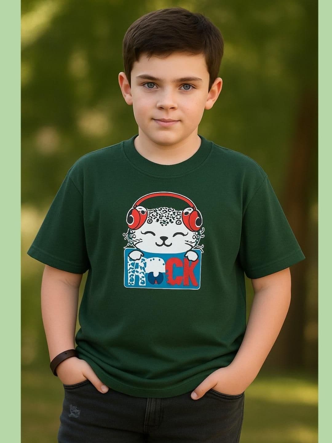 E-MAX E-MAX Boys Green Tshirts