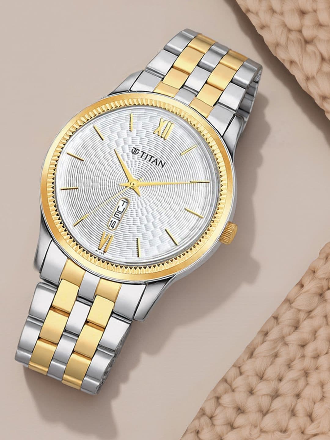 Titan Titan Quartz Analog With White Dial Watch For Men - Nt1824bm02