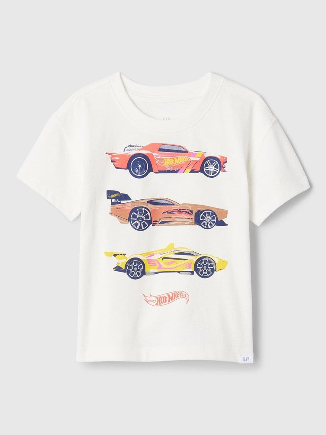 GAP GAP Boys Graphic Printed Drop-Shoulder Sleeves Pure Cotton T-shirt