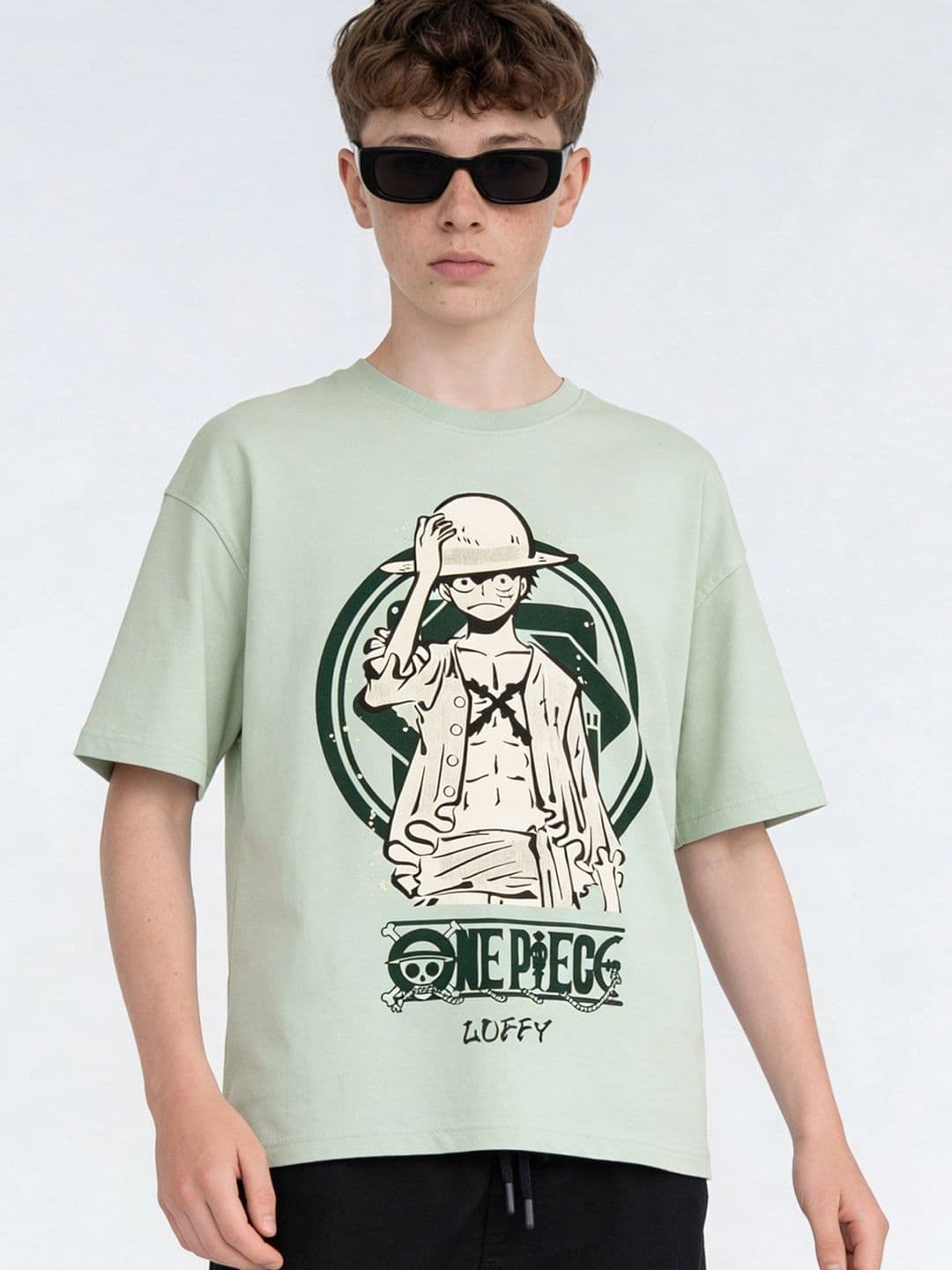max max Boys Green Cotton Tshirts