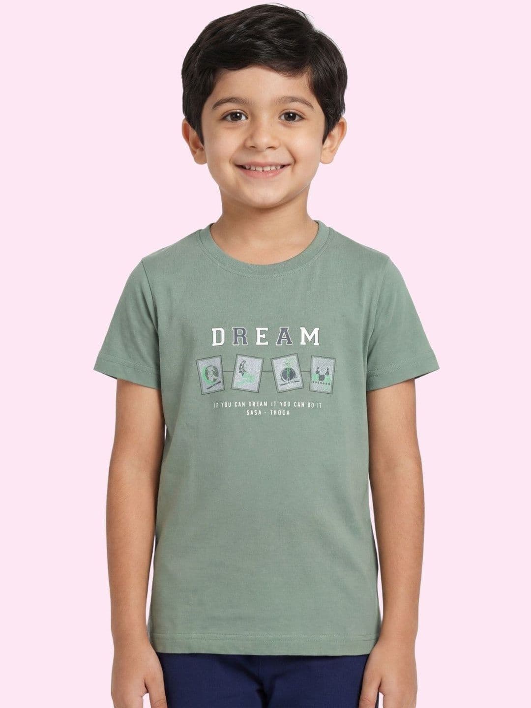 ESSA ESSA Boys Green Cotton Tshirts