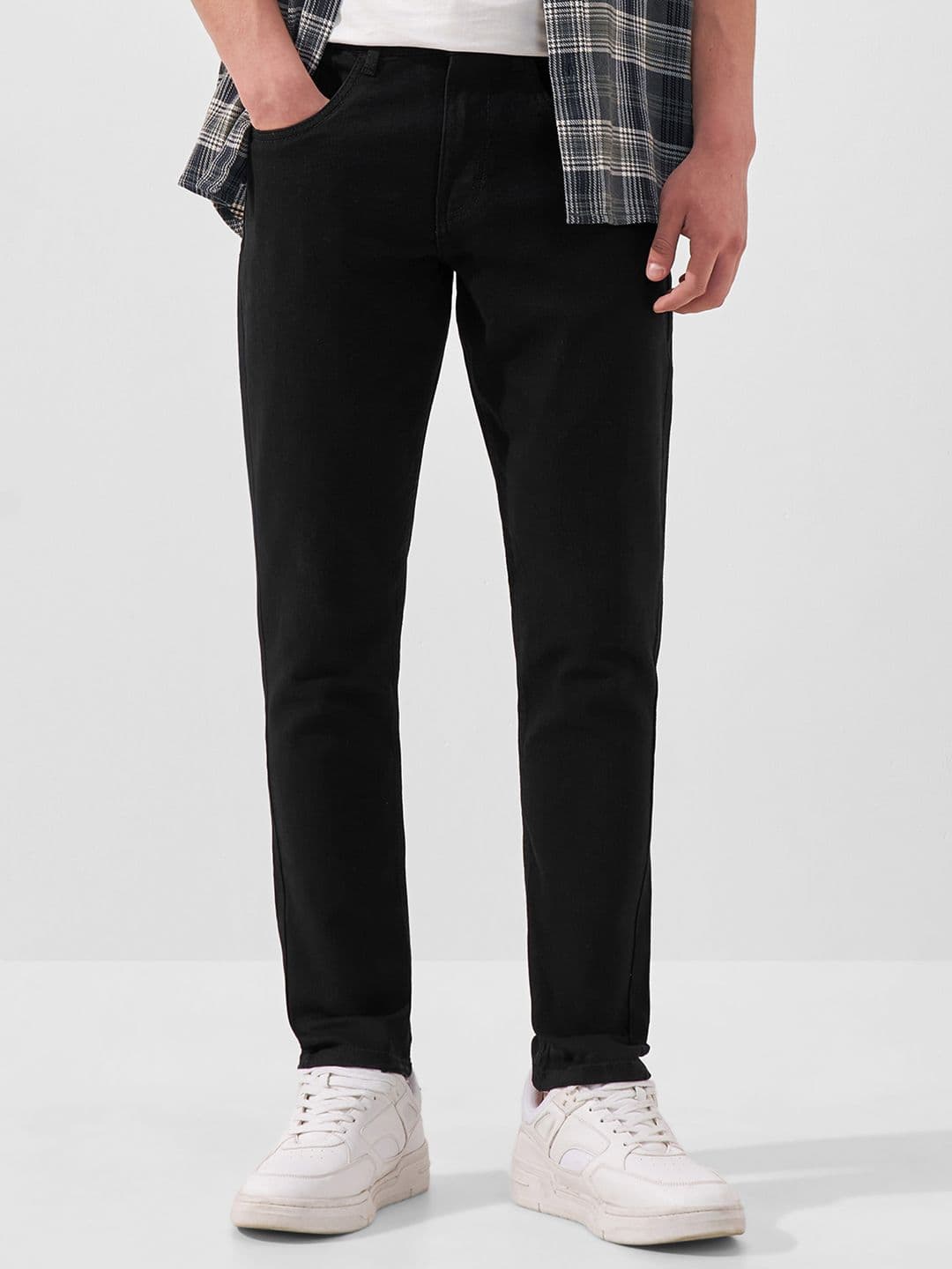 HIGHLANDER HIGHLANDER Men Black Skinny Fit Mid-Rise Clean Look Jeans
