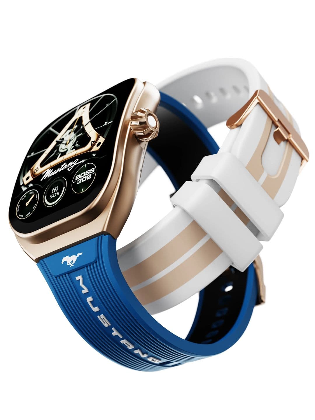 GOBOULT GOBOULT Mustang Muscle 2.01" 3D Display with 600Nits IP68 & Convertible Strap Smart Watch