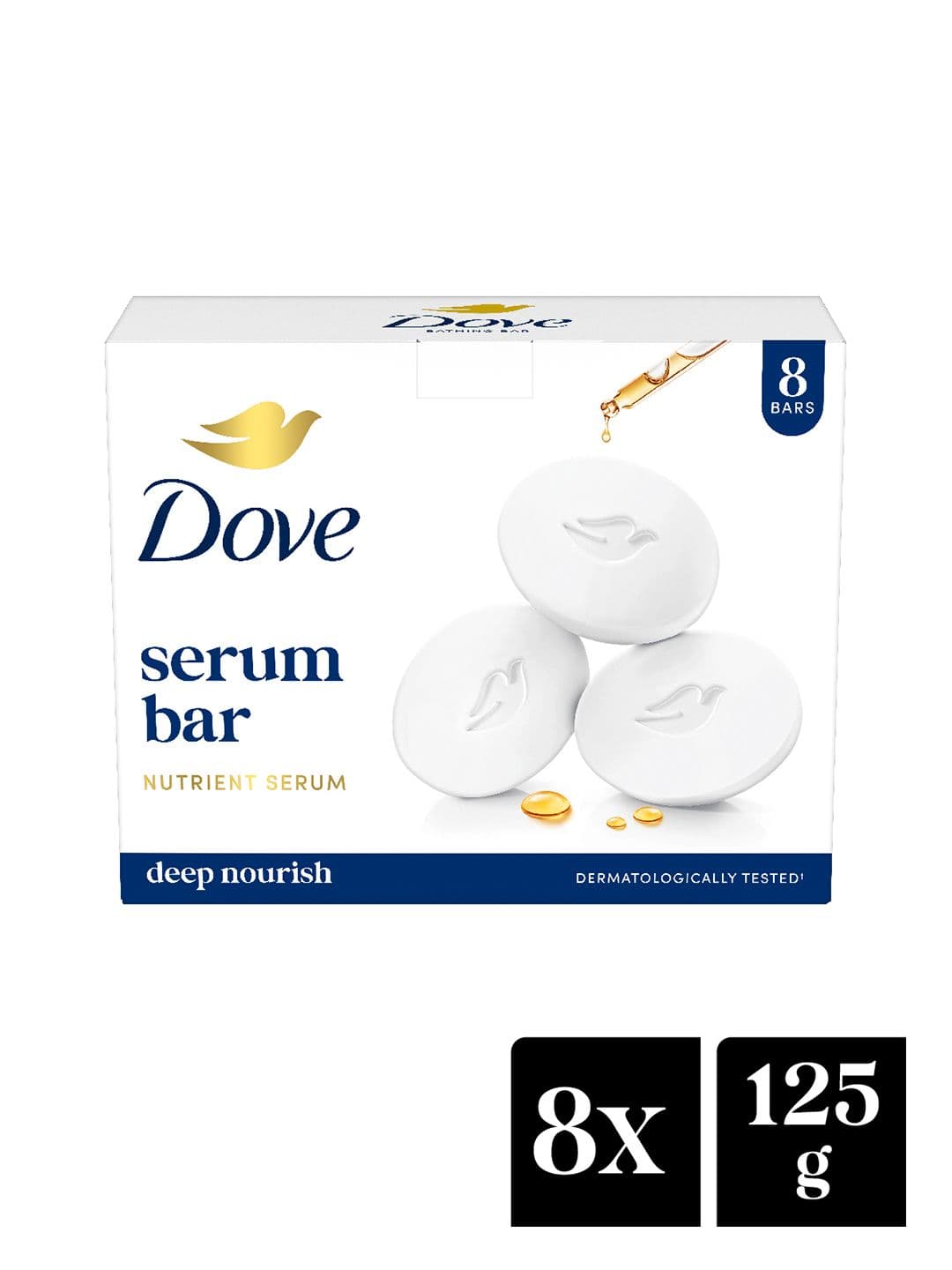 Dove Dove Set of 8 Serum Bar with Nutrient Serum - 125 g each