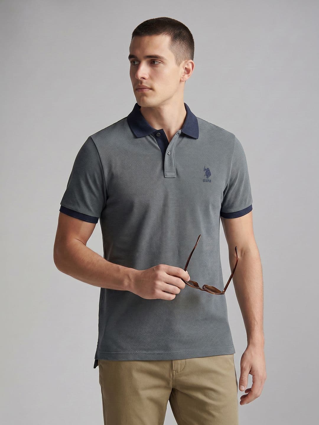 U.S. Polo Assn. U.S. Polo Assn. Polo Collar Pure Cotton T-shirt
