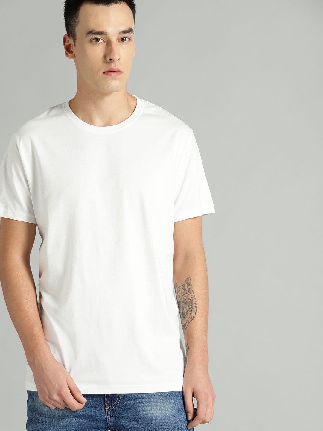 Roadster Roadster Men White Pure Cotton T-shirt