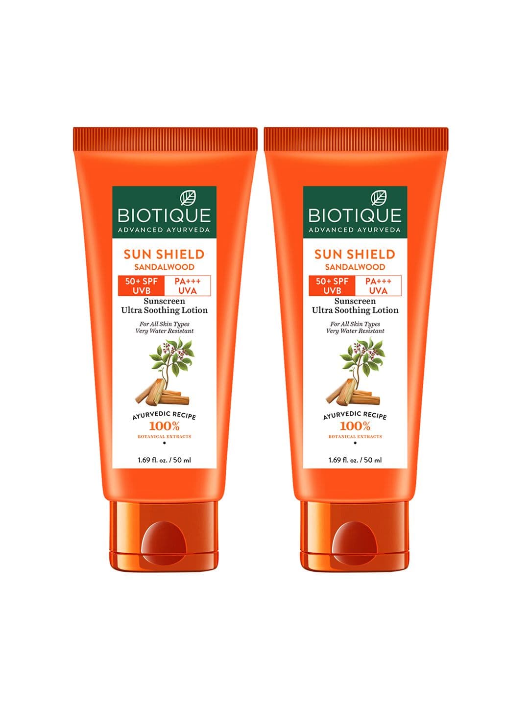 Biotique Biotique Set of 2 Bio Sandalwood SPF 50+ Ultra Soothing Sunscreen Lotions