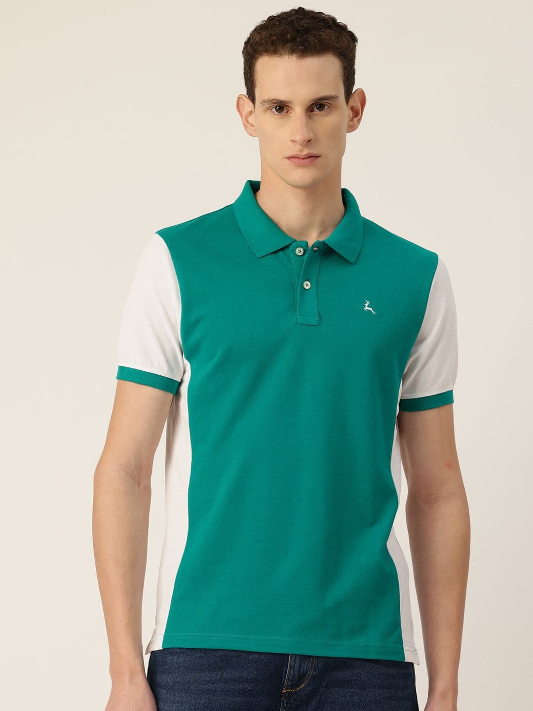 Parx Parx Colourblocked Polo Collar T-shirt