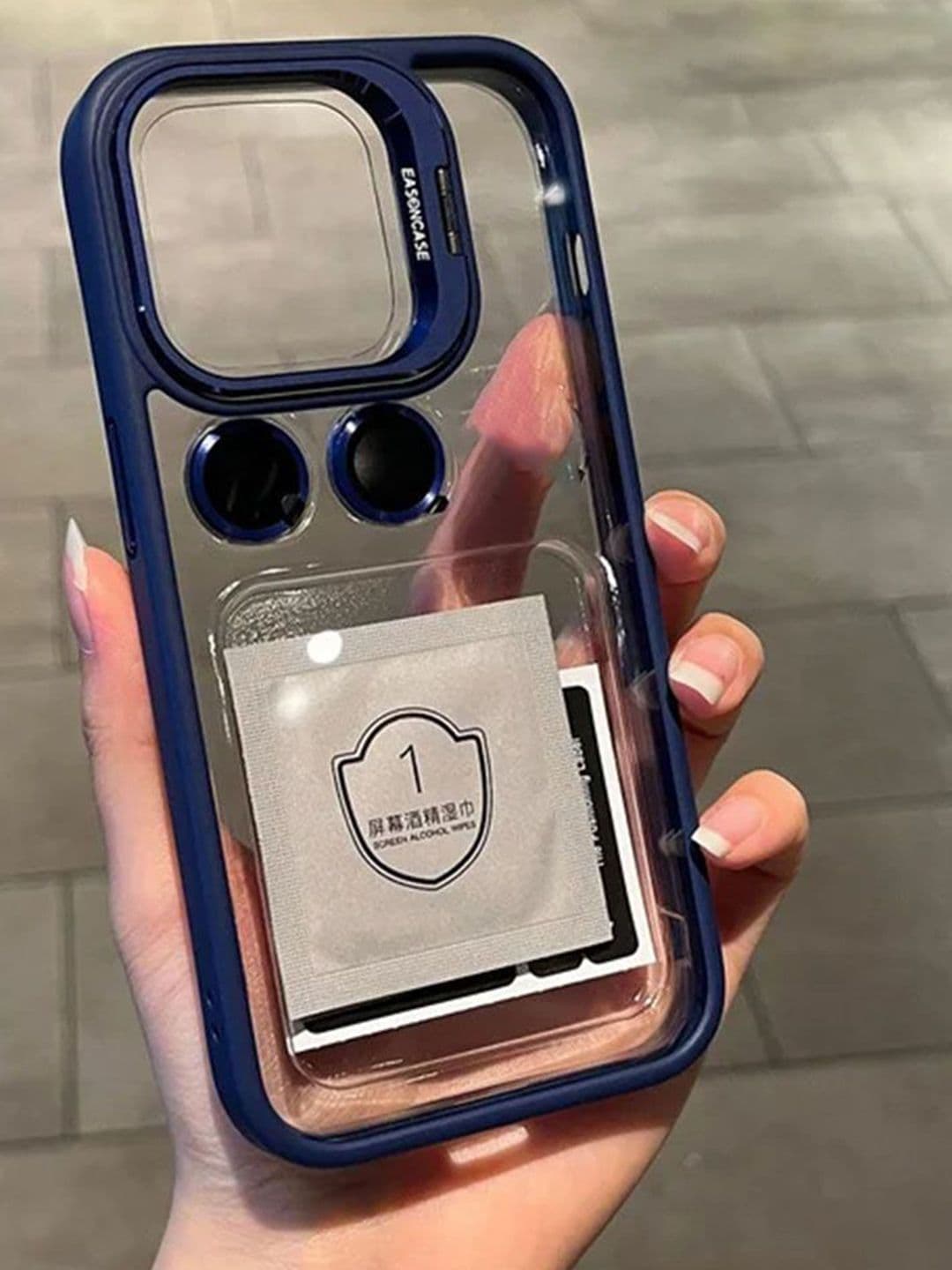 Luxury Kase Luxury Kase Solid iPhone 16 Metal Ring Protector Back Case