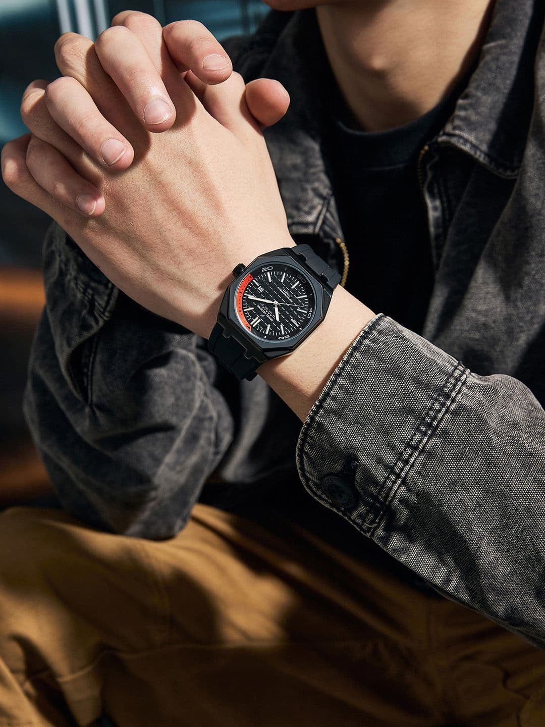 Daniel Hechter Daniel Hechter Paris Monceau Collection Analoge Watch for Men with Textured Octagone Dial