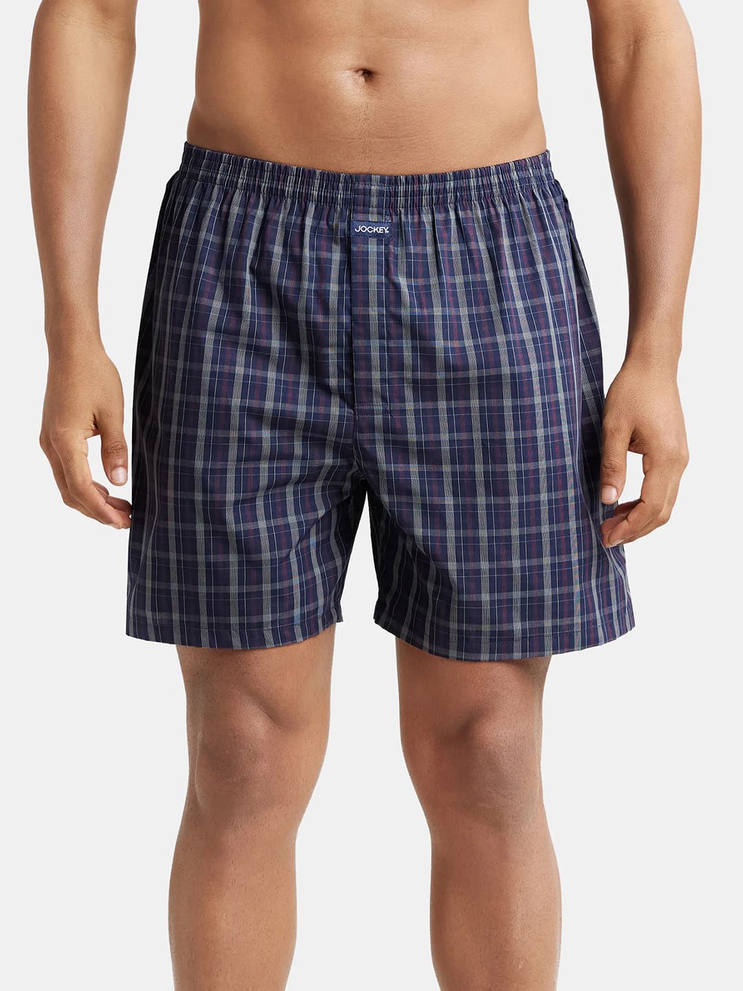 Jockey Men Assorted Checked Pure Cotton Boxers 1222-0110-ASSTD