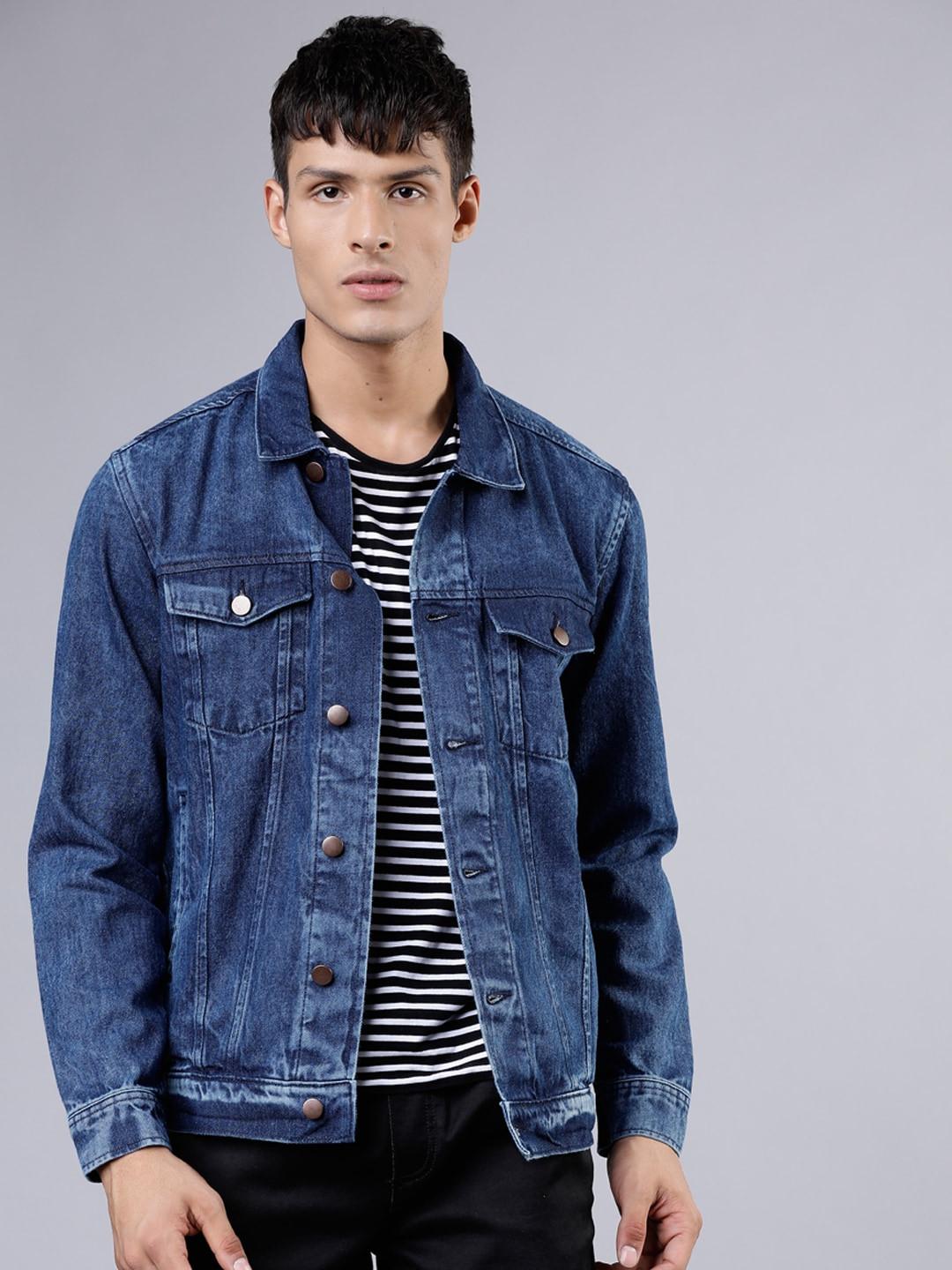 HIGHLANDER Spread Collar Denim Jacket