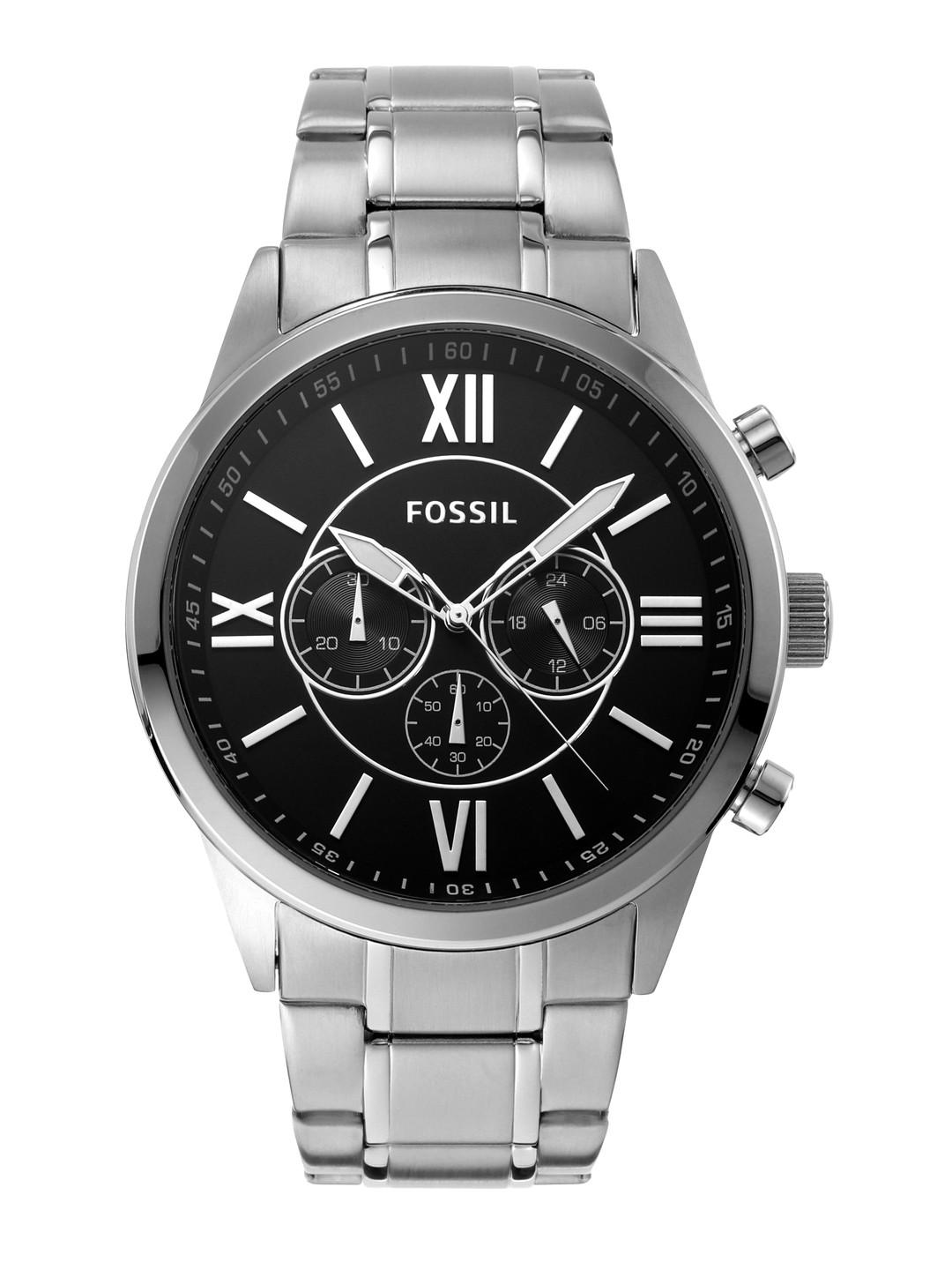 Fossil Men Silver-Toned Analogue Watch BQ1125