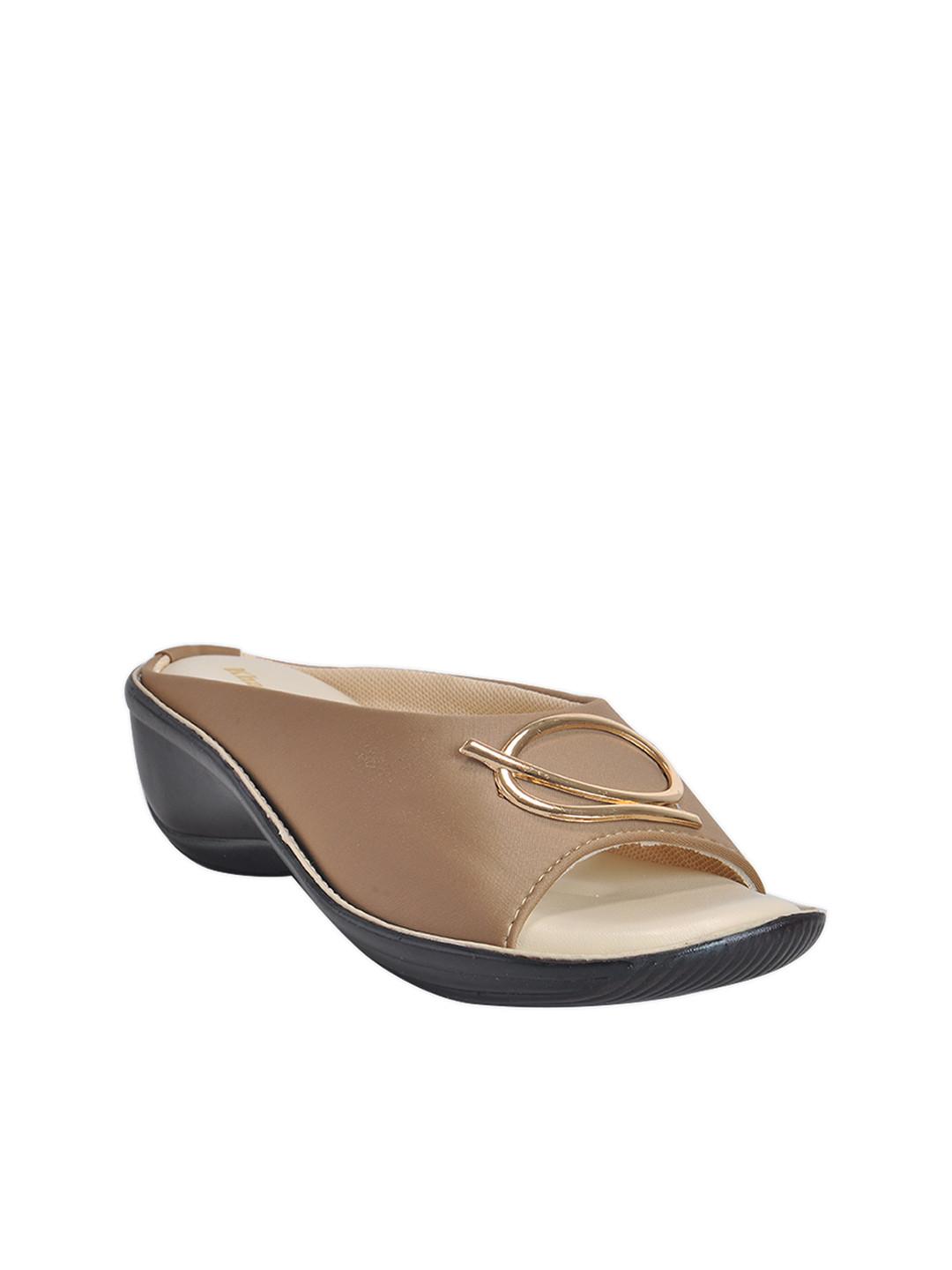 Khadims Women Beige Embellished Heels