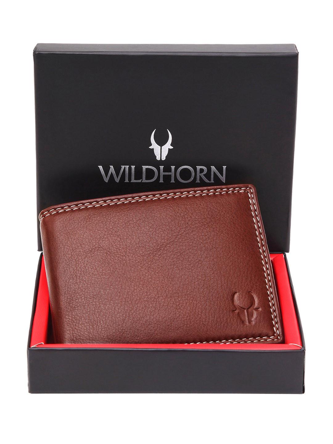WildHorn Unisex Brown Genuine Leather Wallet