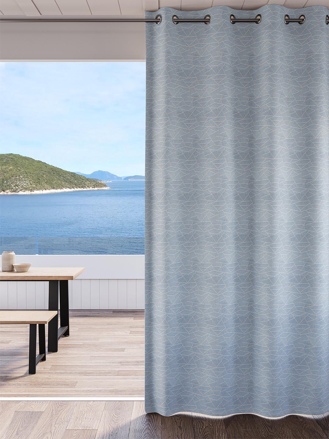 DDecor Blue Single Curtain