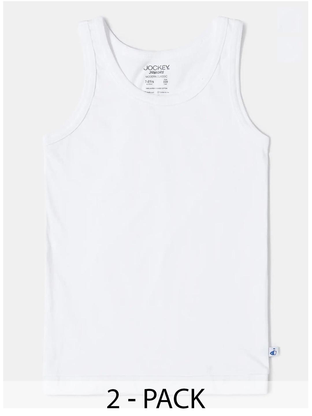 Jockey Boys Pack of 2 Super Combed Cotton Vest-3320