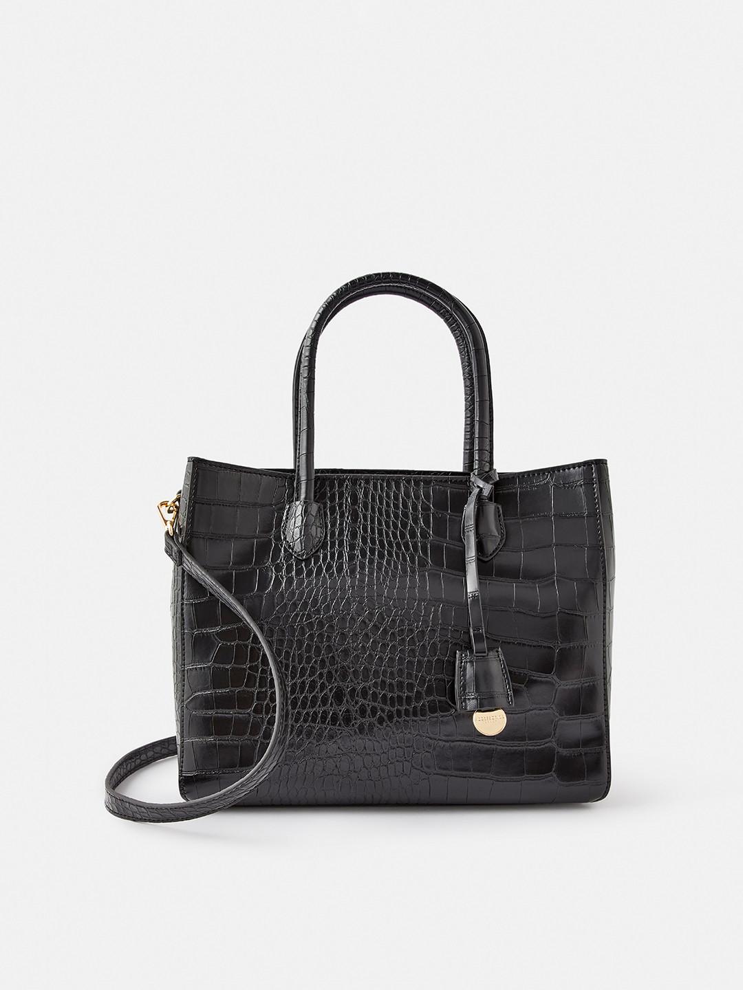 Accessorize Black Textured Shoulder Bag