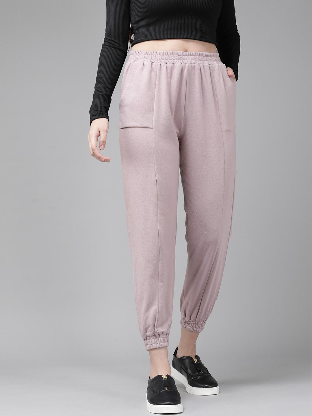 Roadster Women Rose Solid Cotton Joggers
