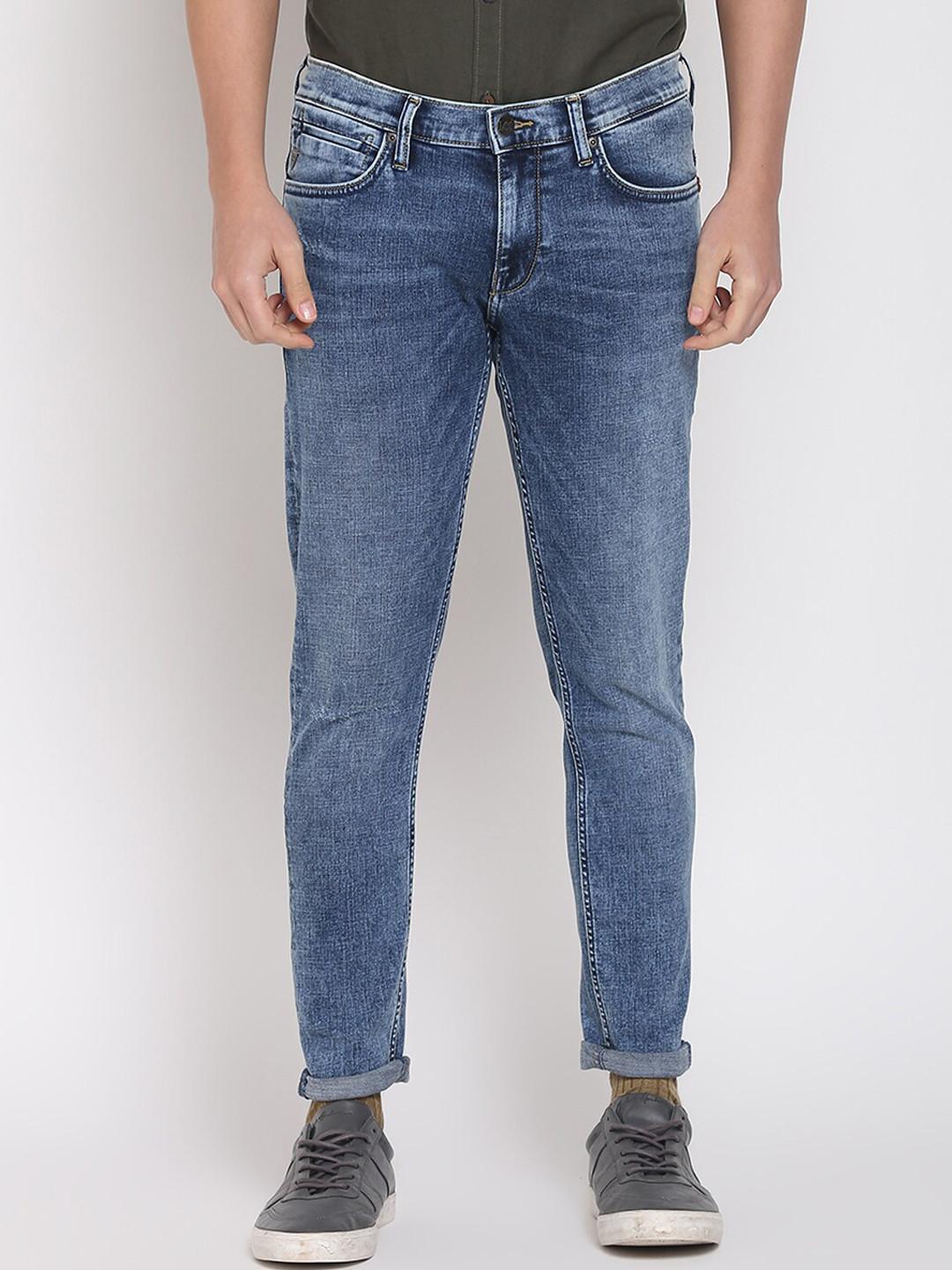 Lee Men Blue Skinny Fit Heavy Fade Jeans
