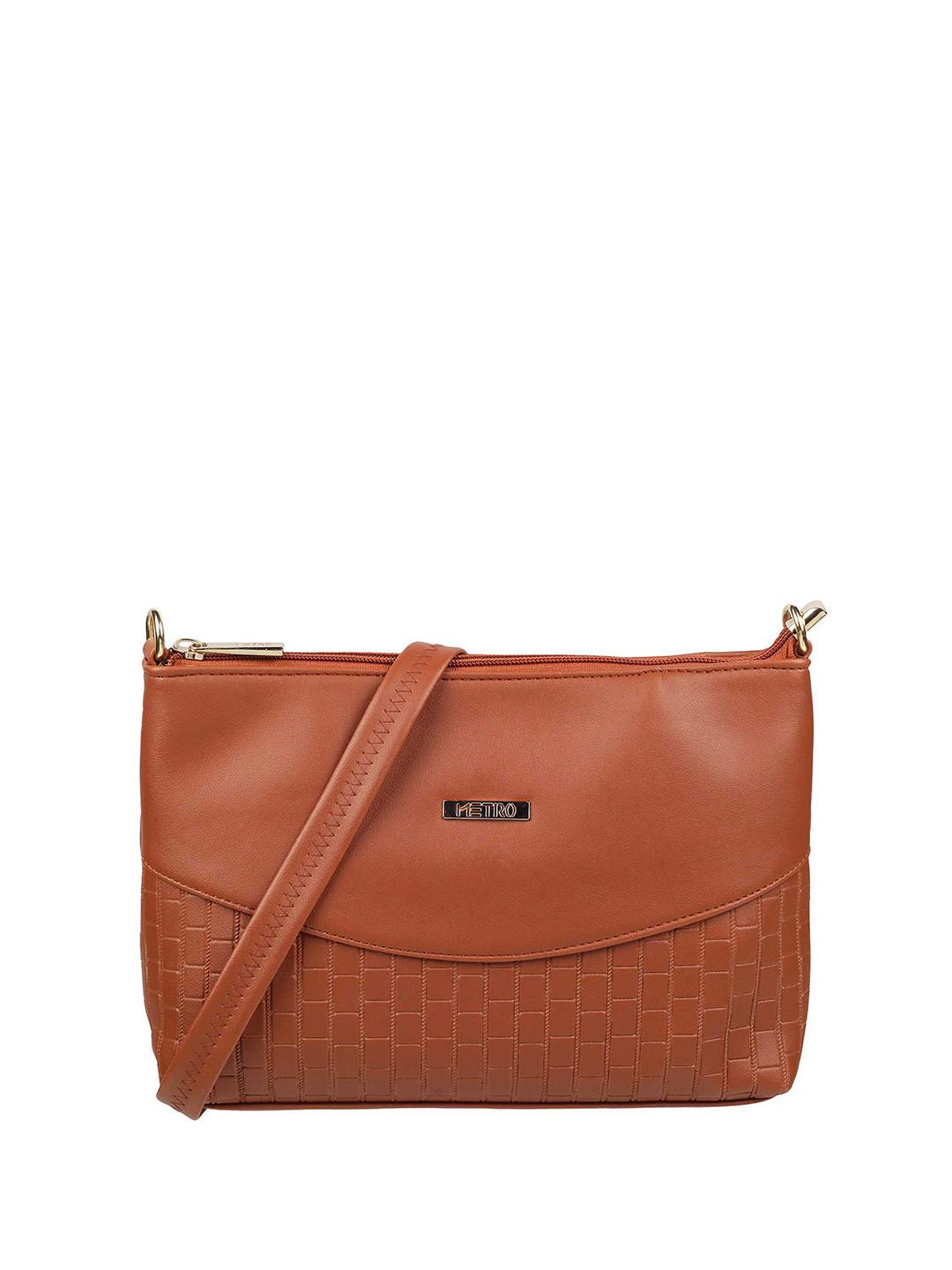 Metro Tan PU Swagger Sling Bag