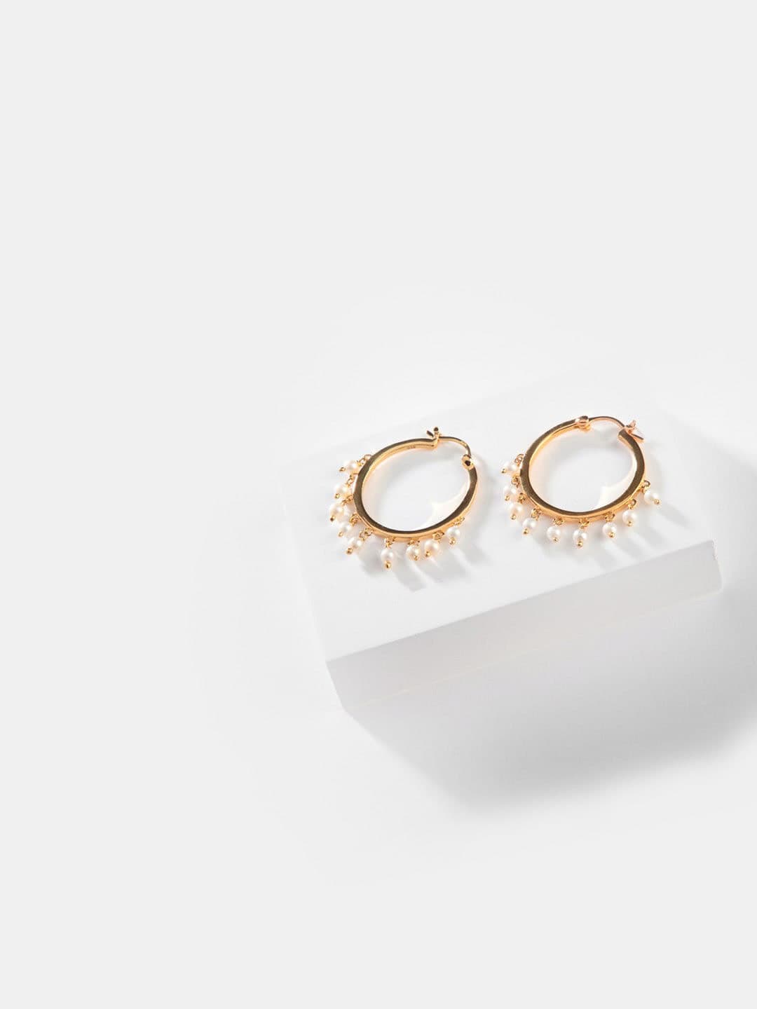 SHAYA Gold-Toned Contemporary Hoop Earrings