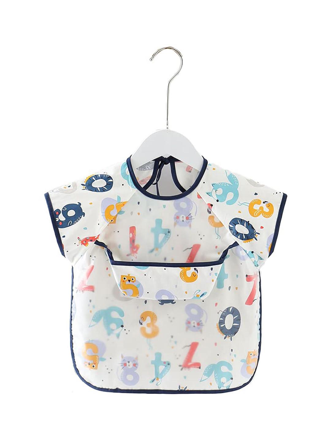 SYGA Kids White Printed Bibs