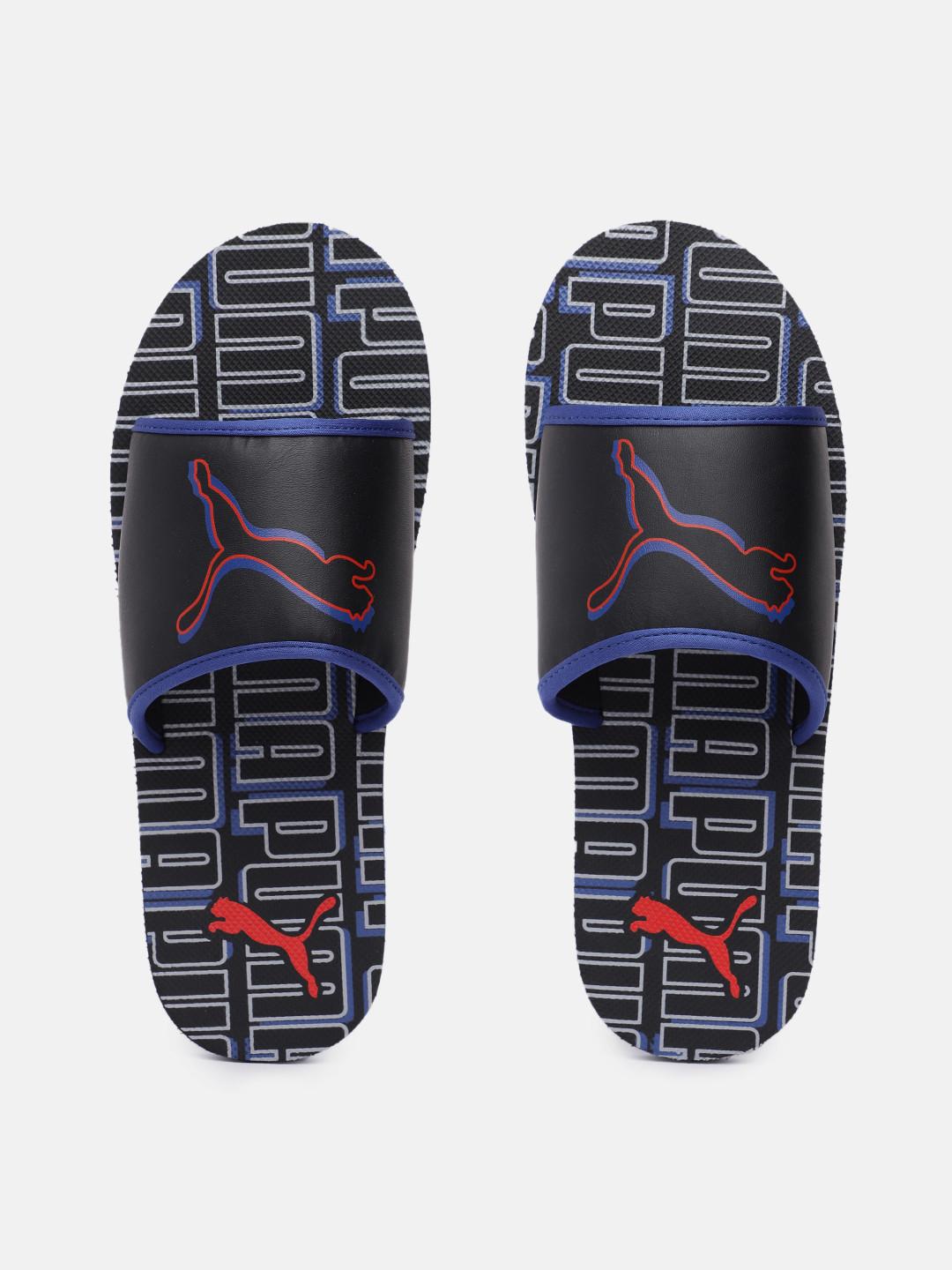 Puma Unisex Black Printed Stellar Slide V6 Sliders