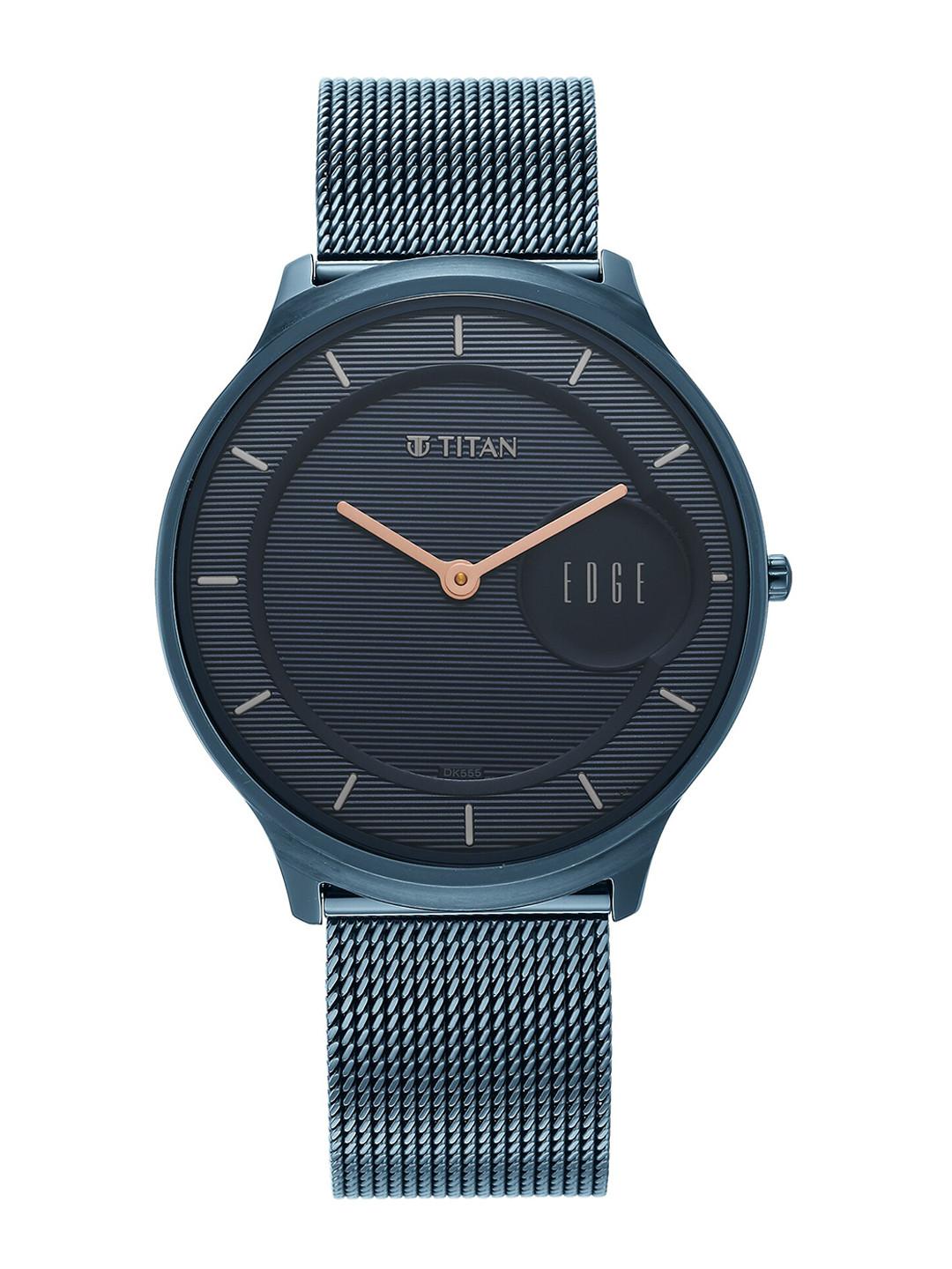 Titan Edge Baseline Quartz Analog With Blue Dial Watch For Men - Nt1843qm01