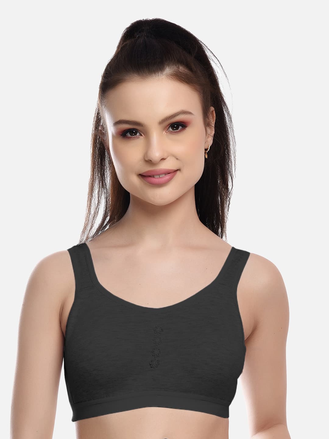 FIMS Women Black Sports Bra