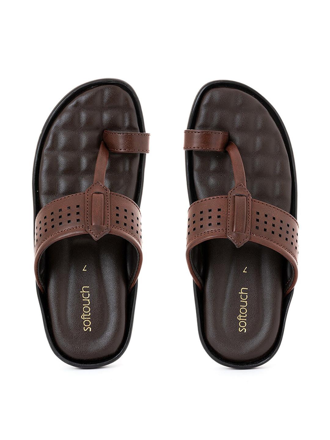 Khadims Men Brown Ethnic Comfort Sandals