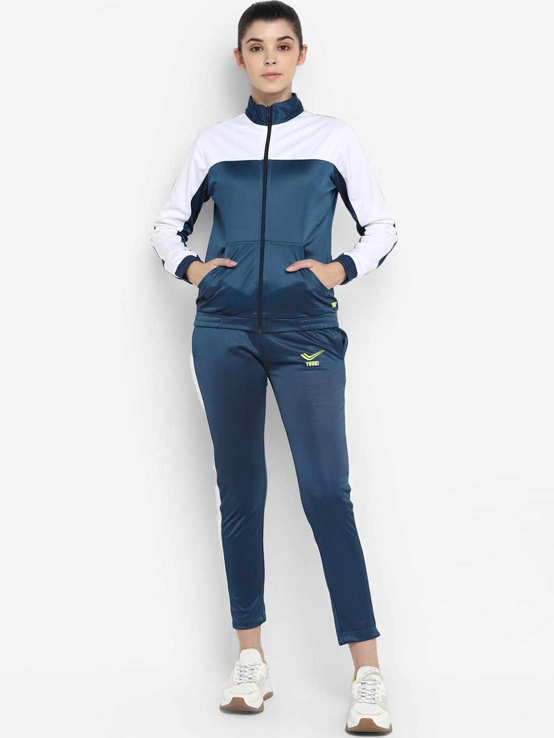 Yuuki Women Teal-Blue Solid Tracksuits