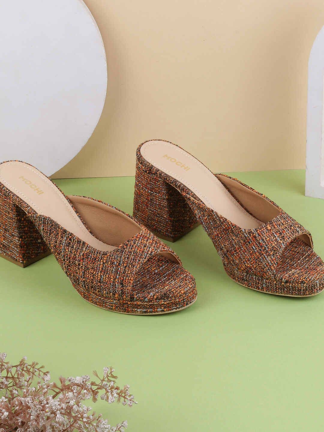 Mochi Synthetic Block Heel Sandals