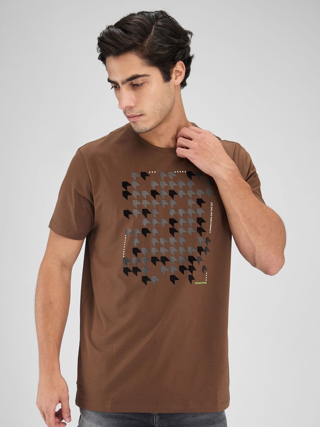 SPYKAR Men Printed Slim Fit T-shirt