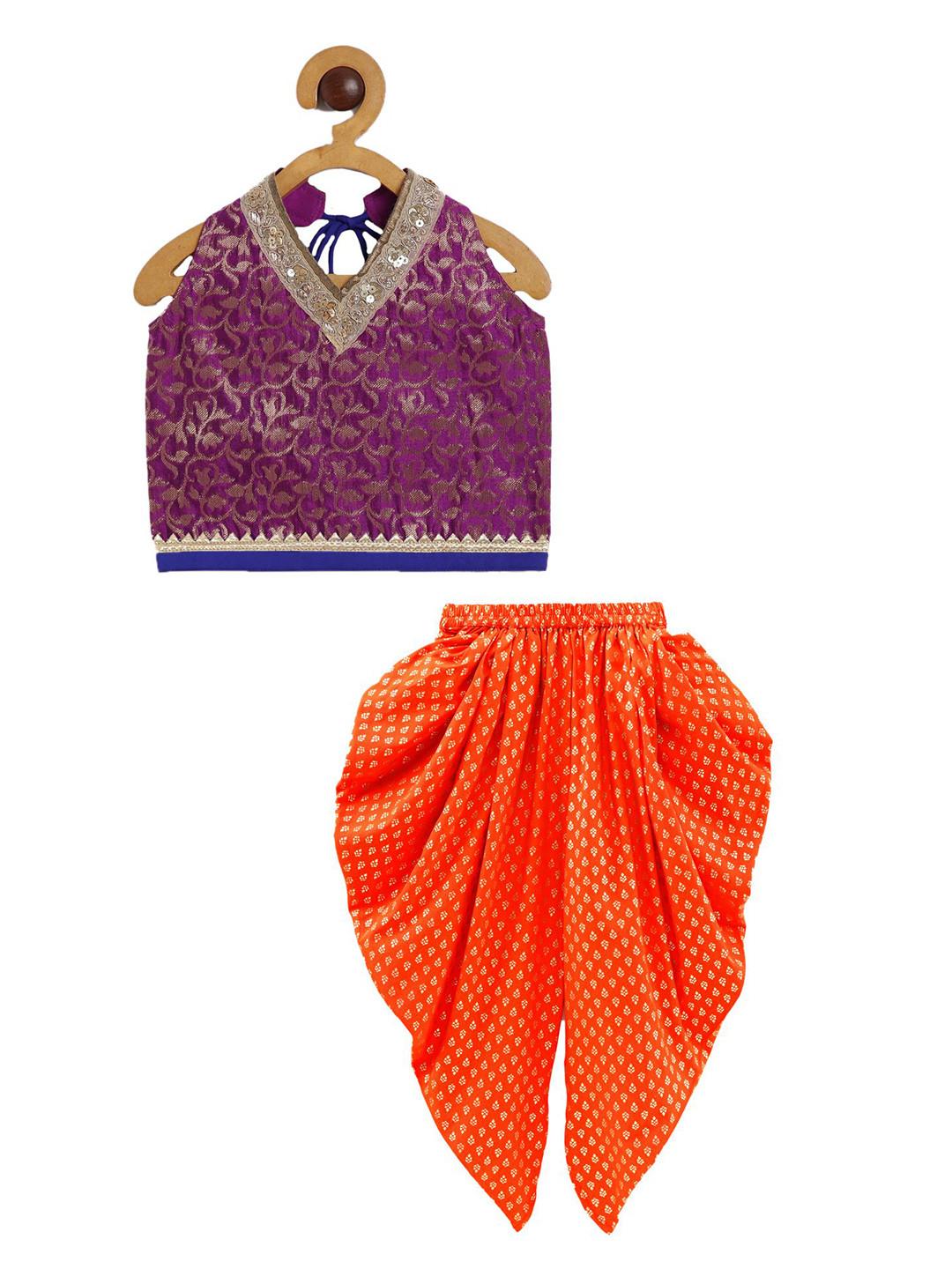 Twisha Girls Top with Dhoti Pants