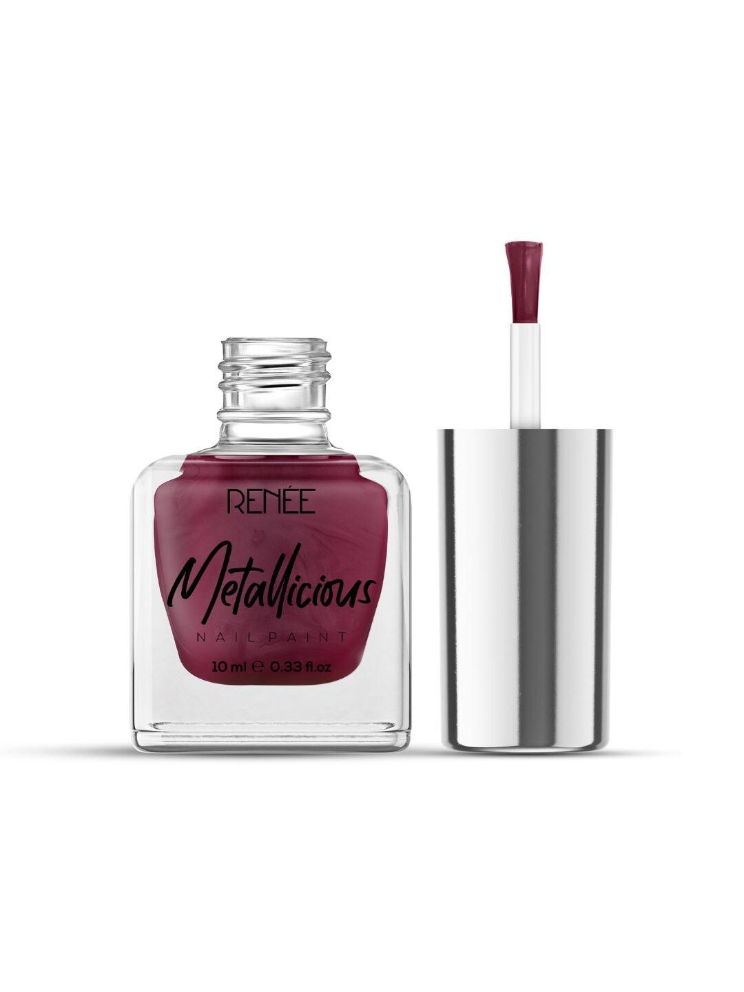 Renee Metallicious Long Lasting Nail Paint 10ml - Cosmic Maroon